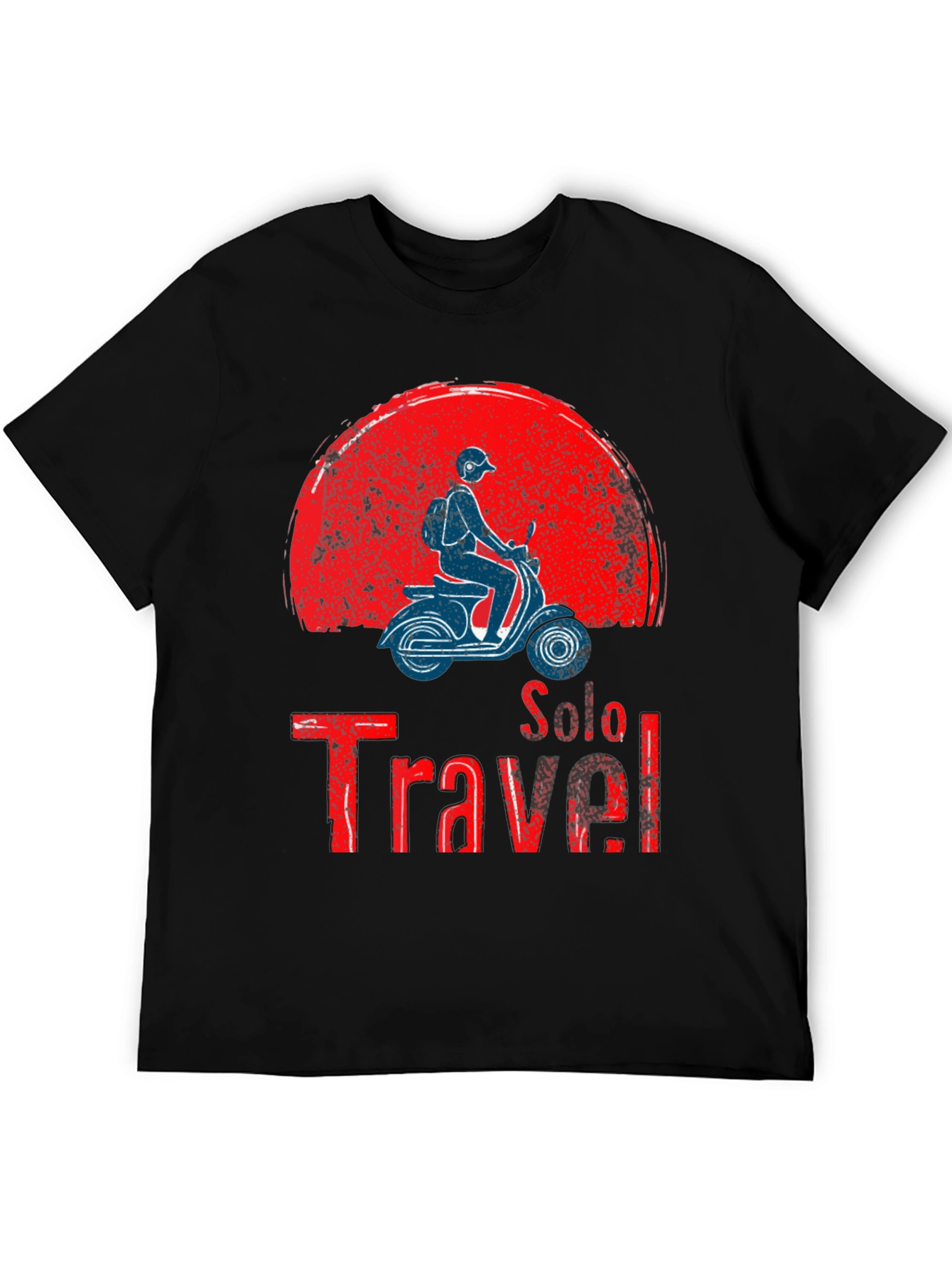 Solo Travel Graphic T-Shirt - Scooter Design - 5