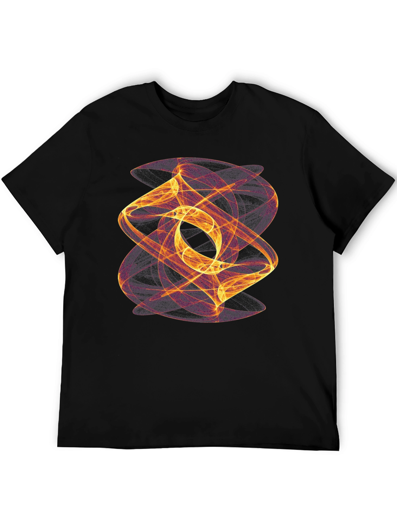 Black Abstract Art Black T-Shirt view 5