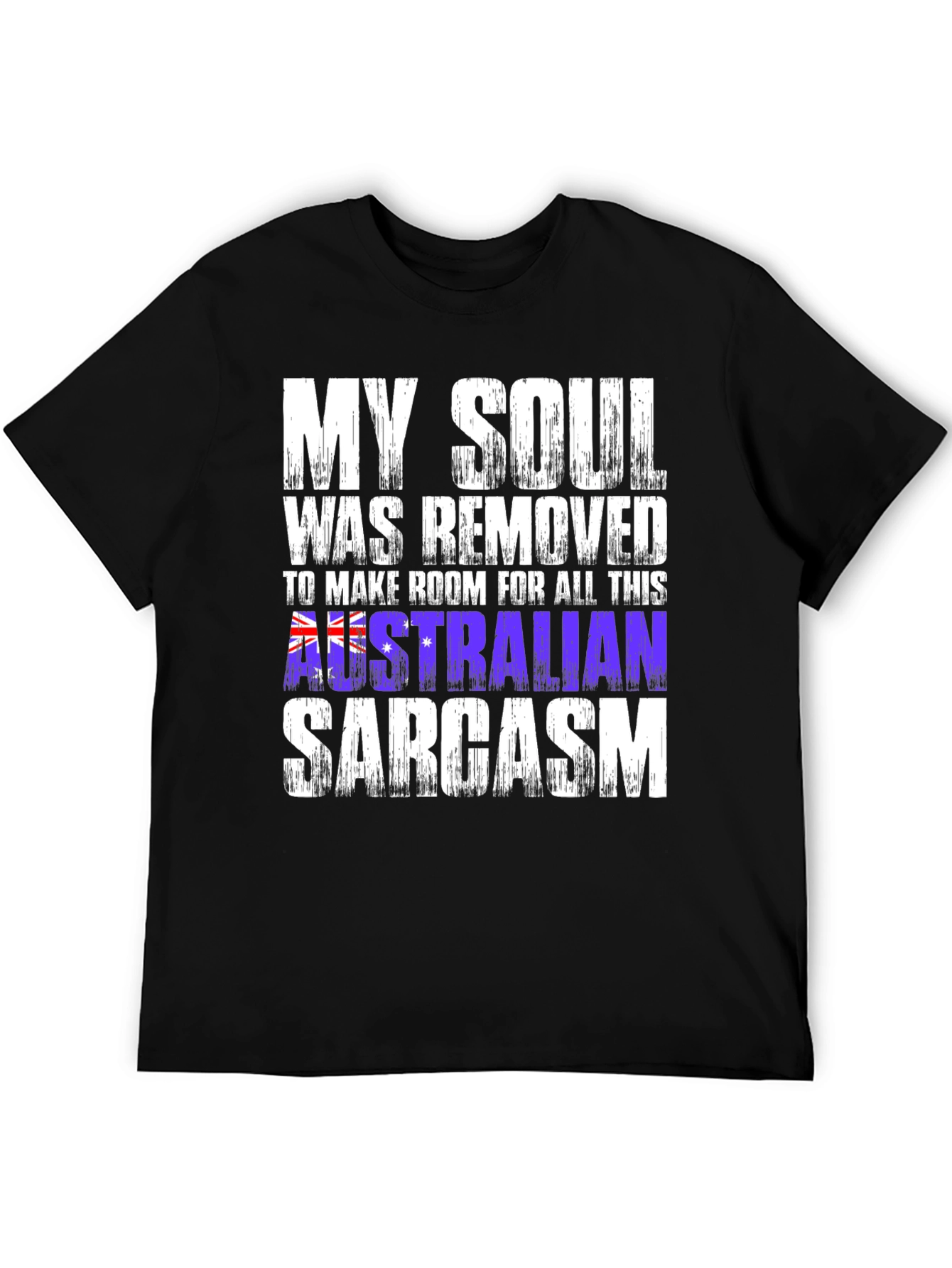 Black Funny Australian Sarcasm T-Shirt view 5