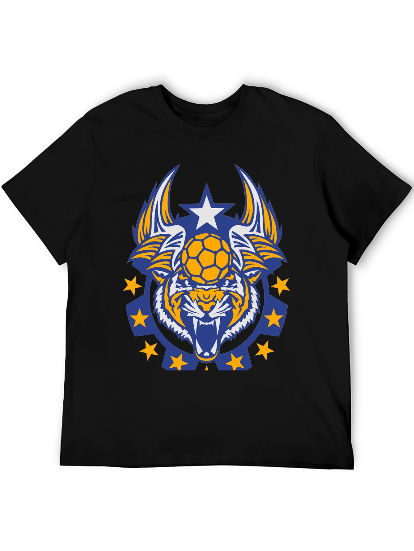 Black Tiger Soccer Graphic Tee - Black view 5