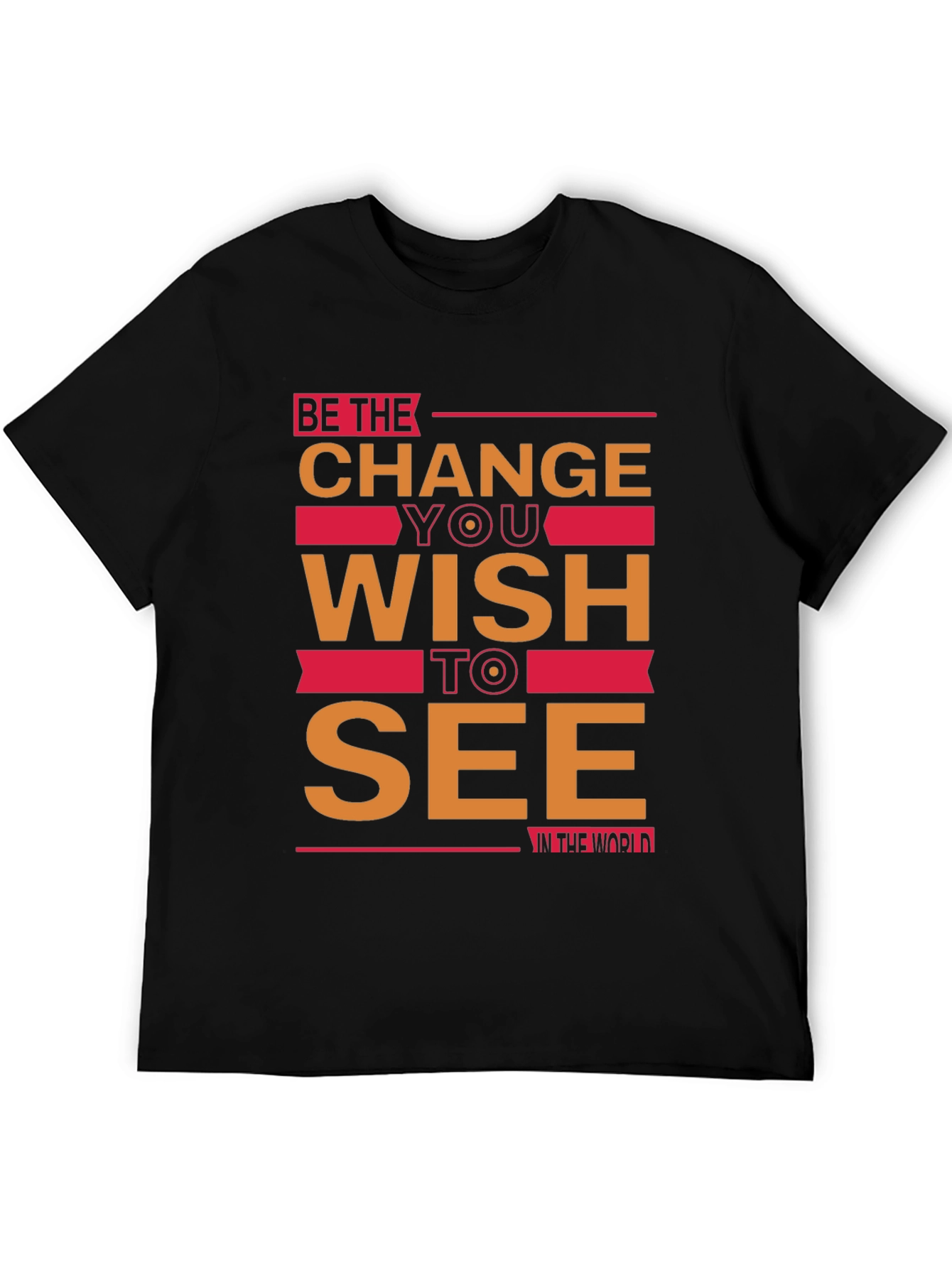 Black Be the Change Graphic Tee - Inspiring Black T-Shirt view 5