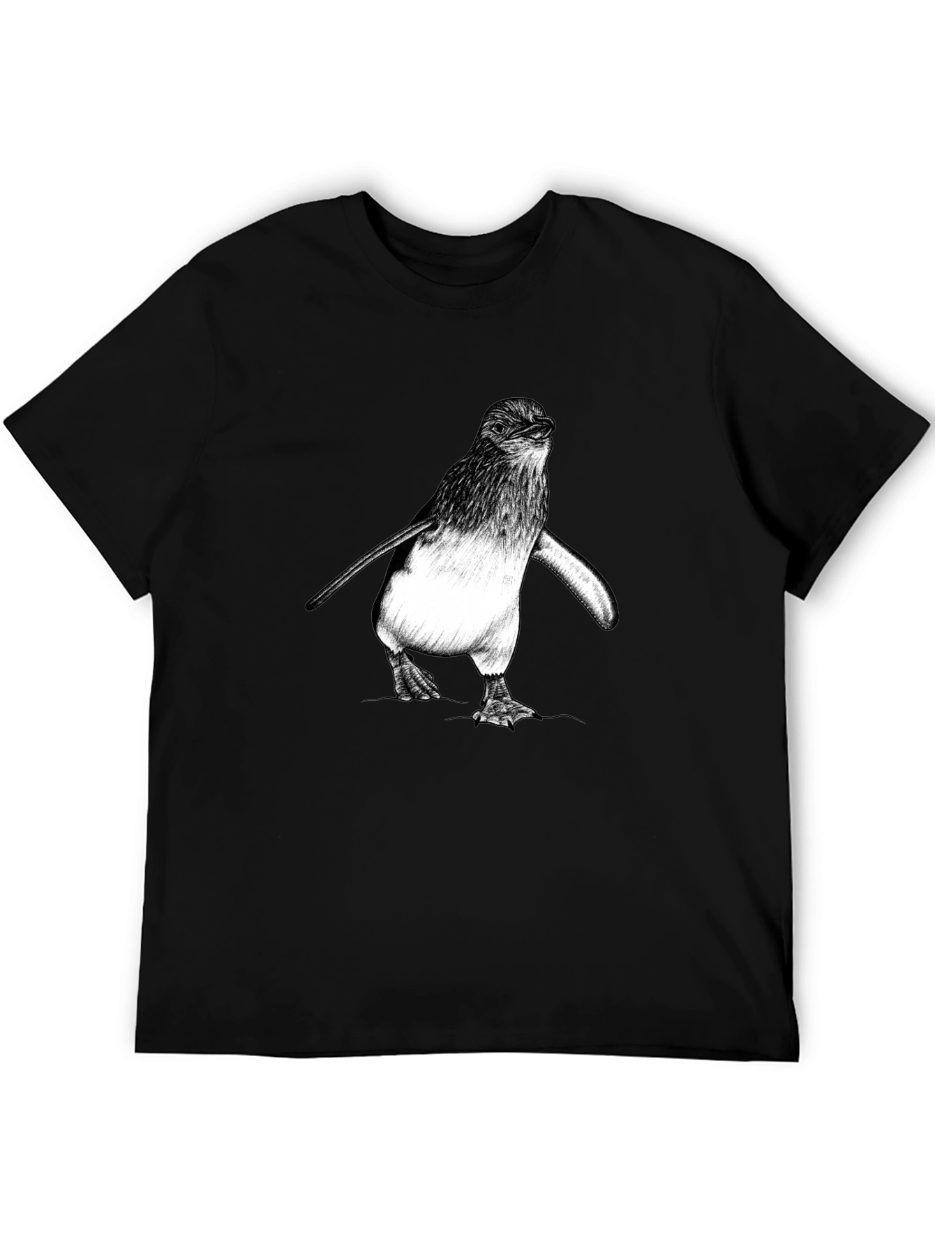 Black Penguin Graphic Tee - Black Cotton Comfort view 5