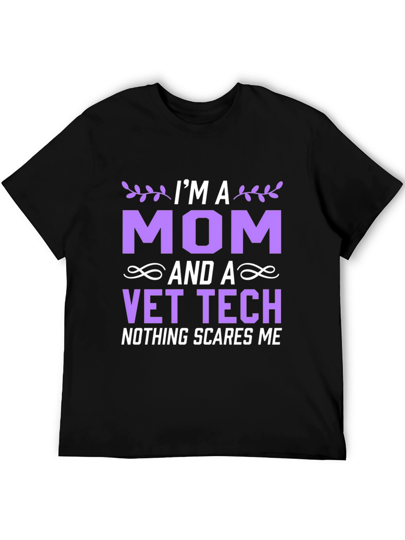 Black I'm A Mom And A Vet Tech T-Shirt view 5