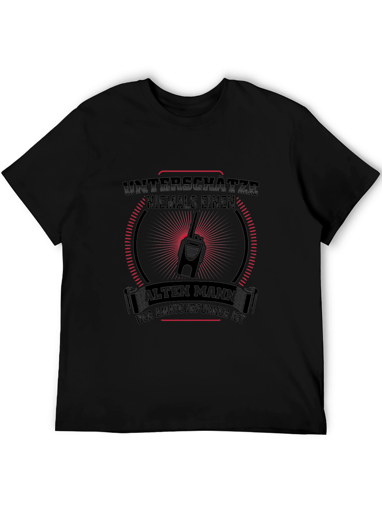 Black Never Underestimate Amateur Radio T-Shirt view 5