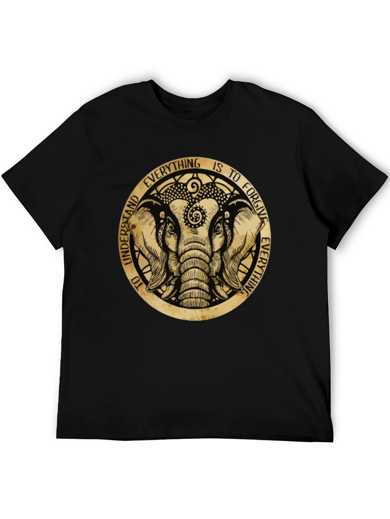 Black Elephant Forgiveness Graphic T-Shirt view 5