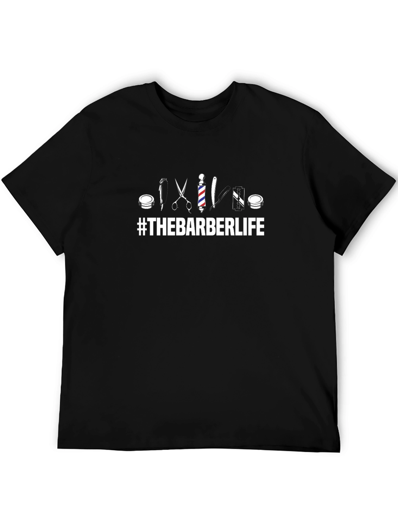 The Barber Life T-Shirt - Black Crew Neck - 5