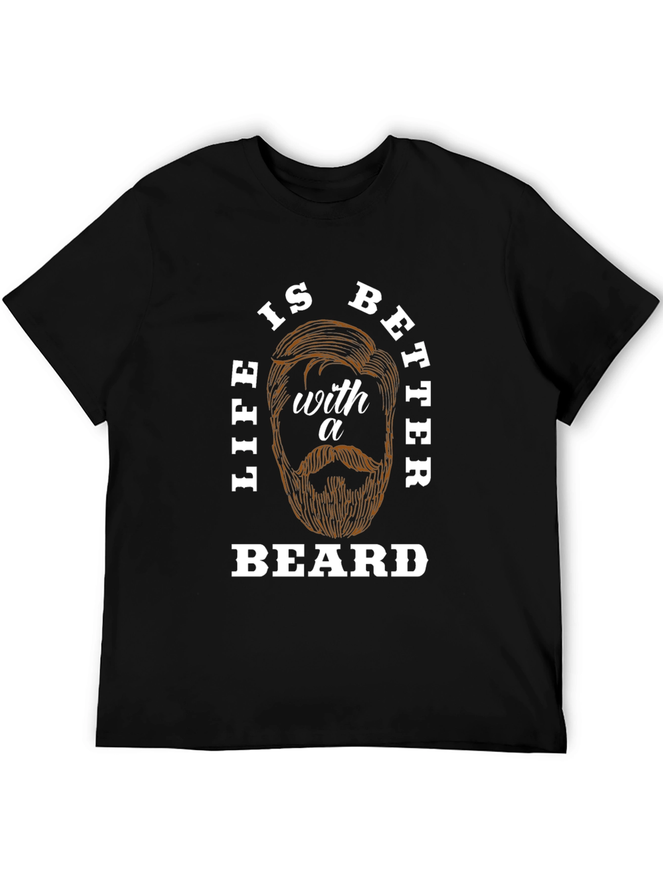 Black Life is Better With a Beard Graphic Tee view 5