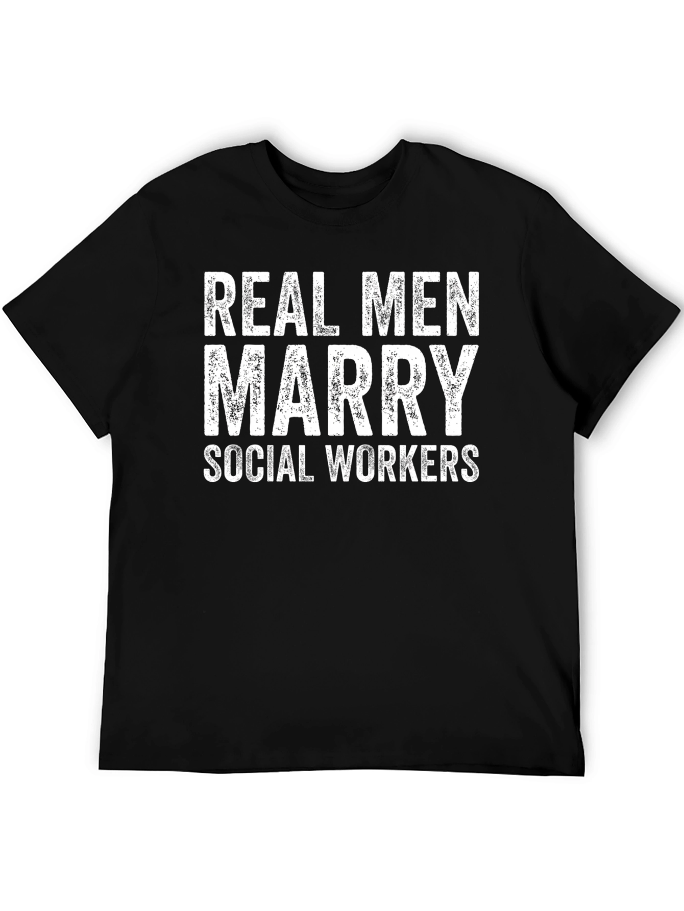 Black Real Men Marry Social Workers Graphic Tee view 5
