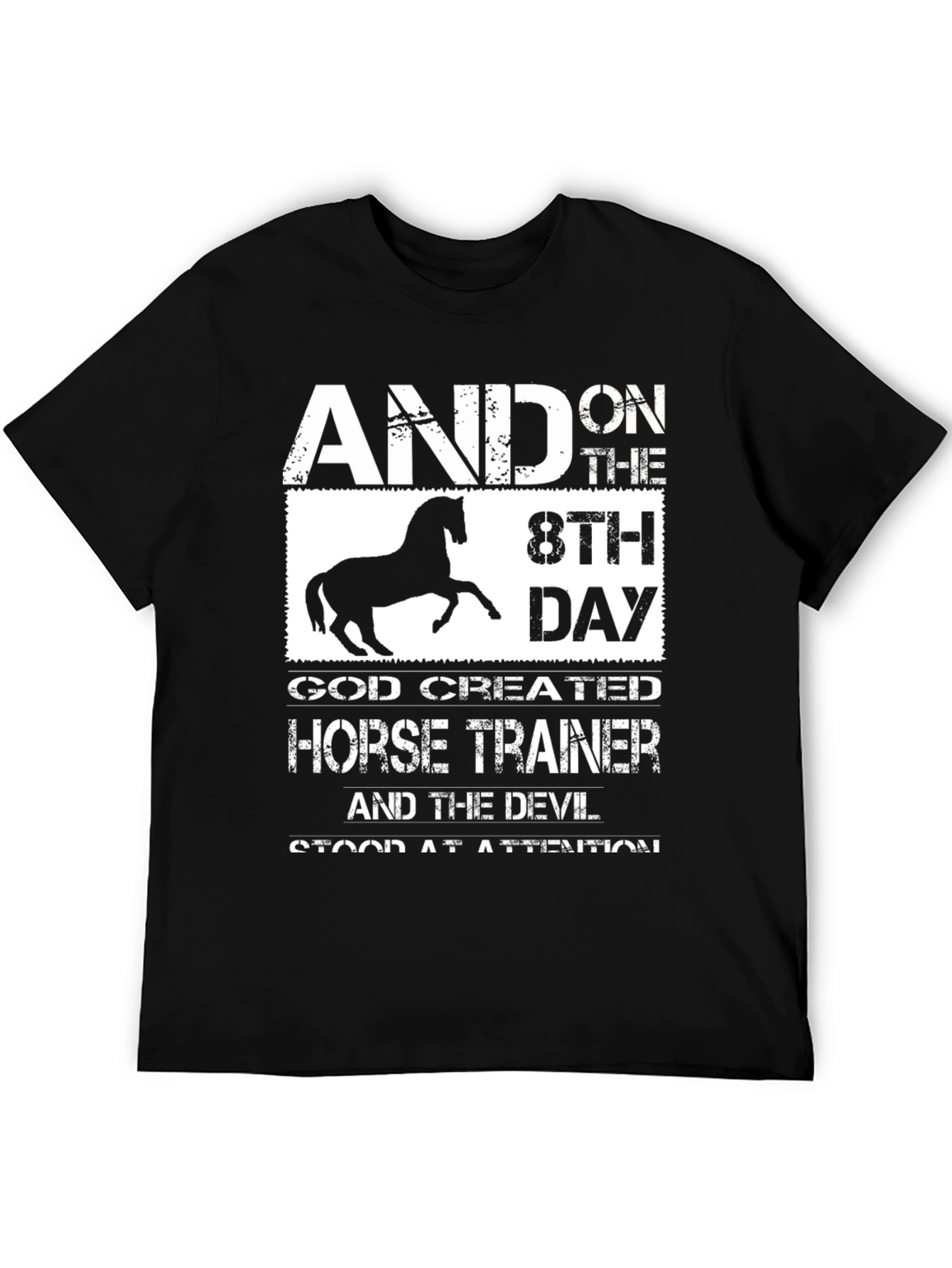Black Horse Trainer T-Shirt - And On The 8th Day view 5