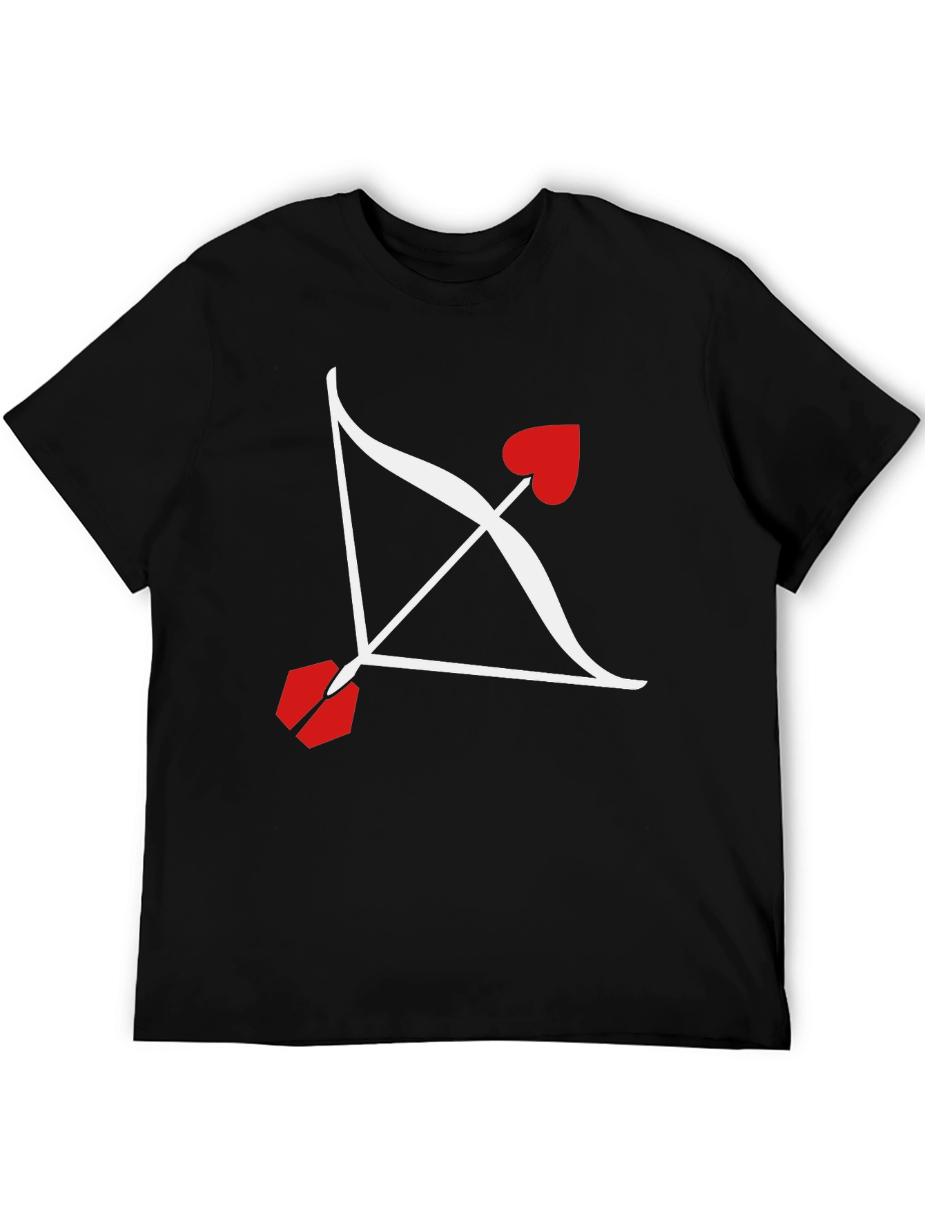 Black Cupid's Arrow Graphic Tee - Valentine's Day Black Shirt view 5
