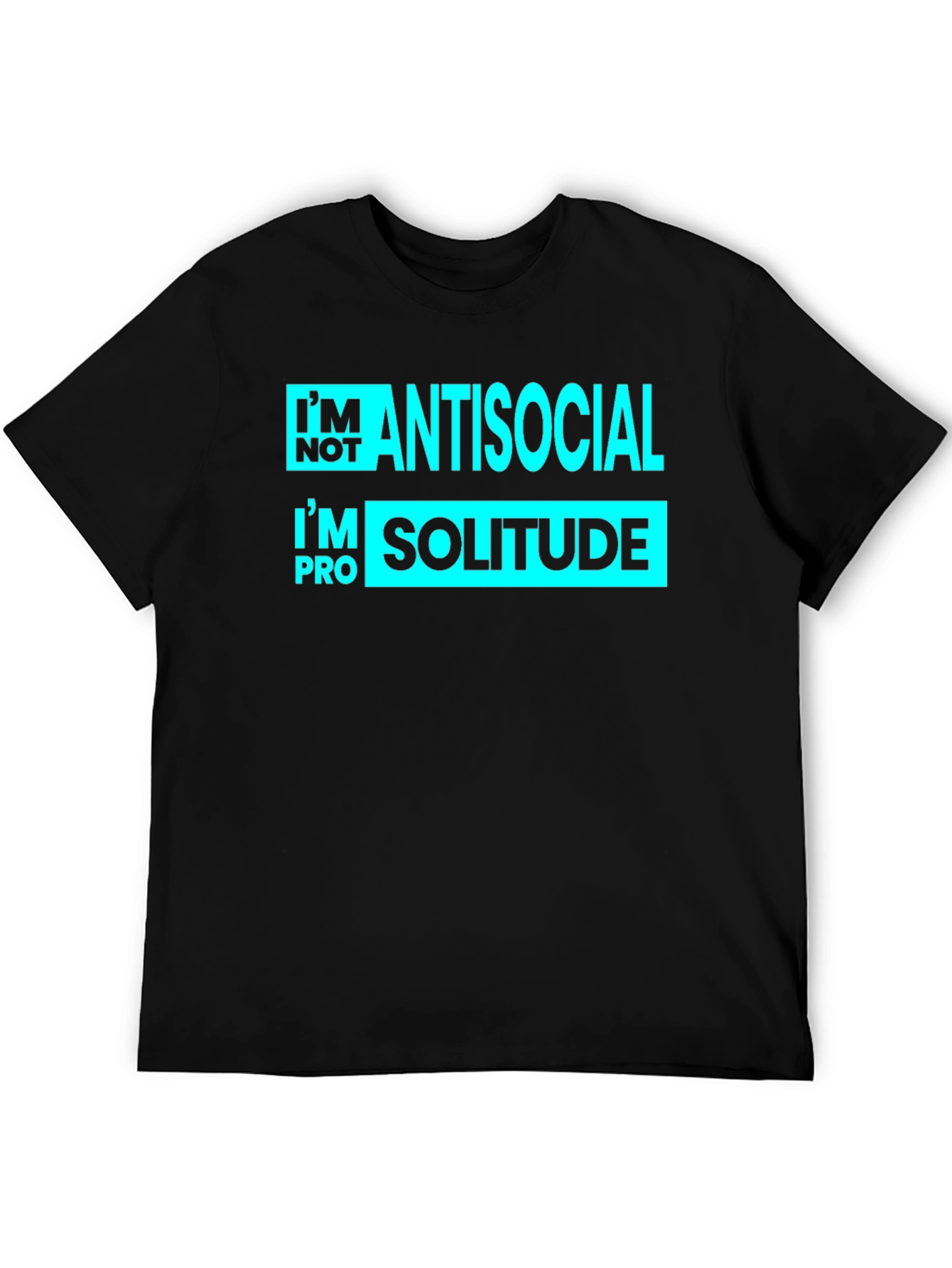 Black Antisocial Solitude Graphic T-Shirt view 5