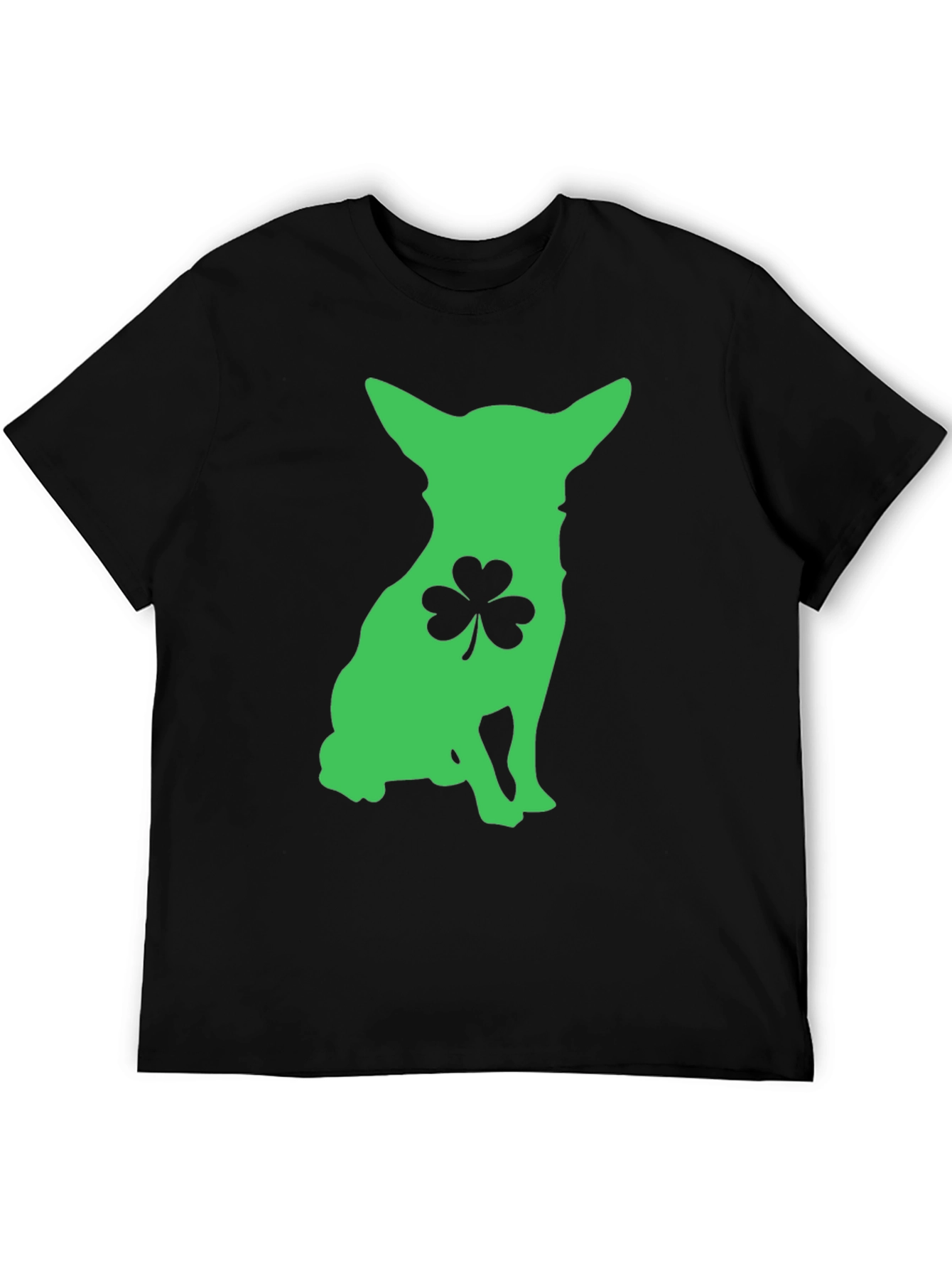 Black St. Patrick's Day Dog T-Shirt view 5