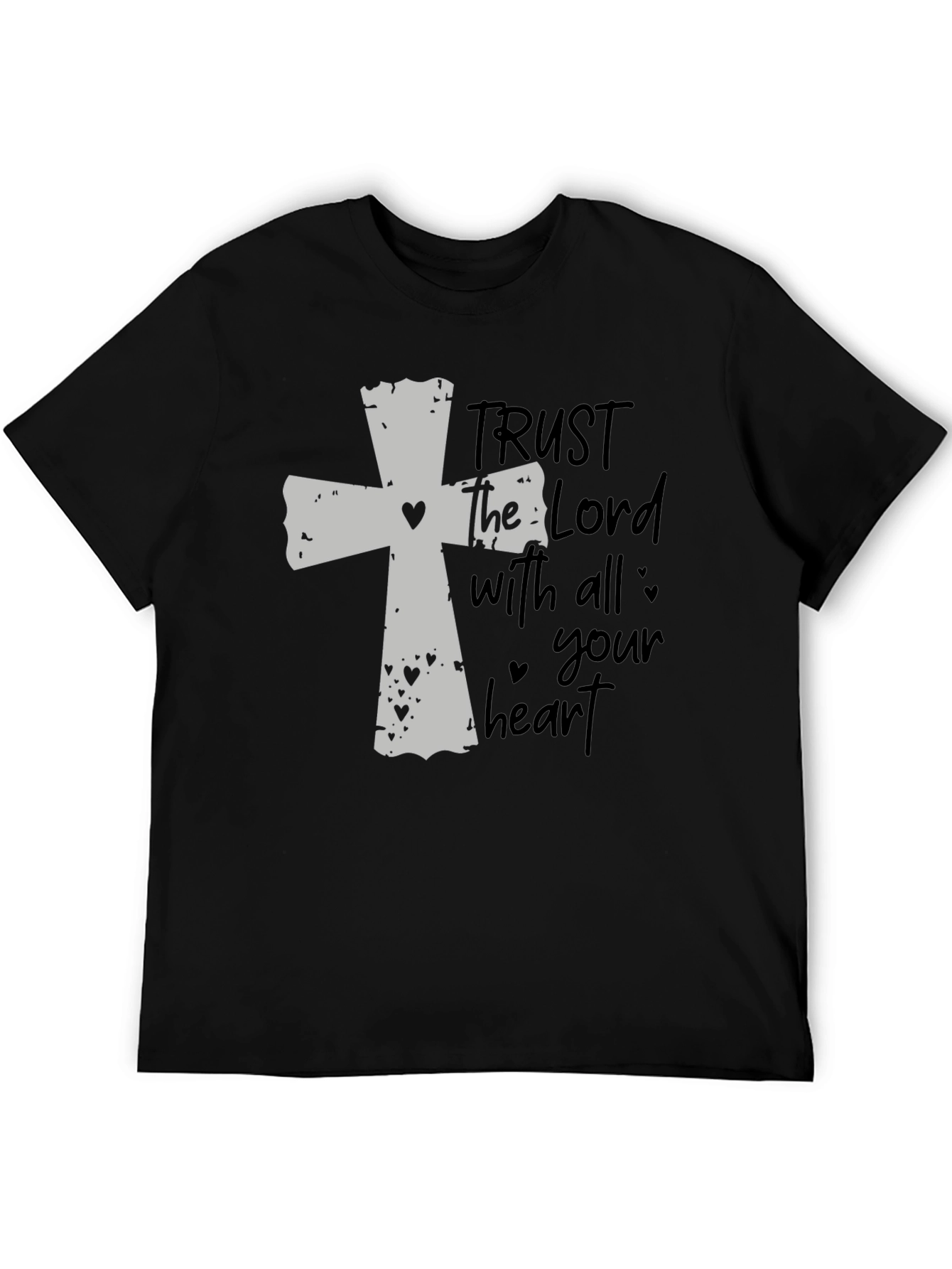 Black Faithful Black T-Shirt: Trust the Lord view 5