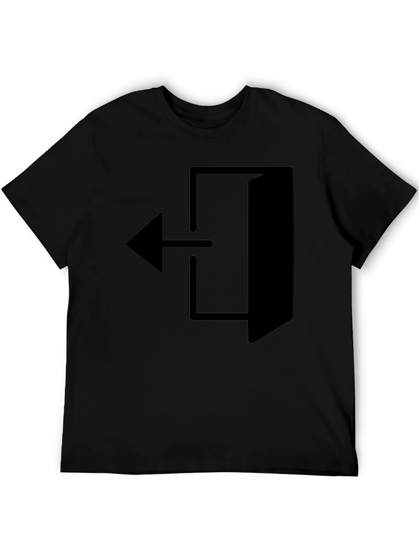 Black Exit Arrow Graphic Black T-Shirt view 5