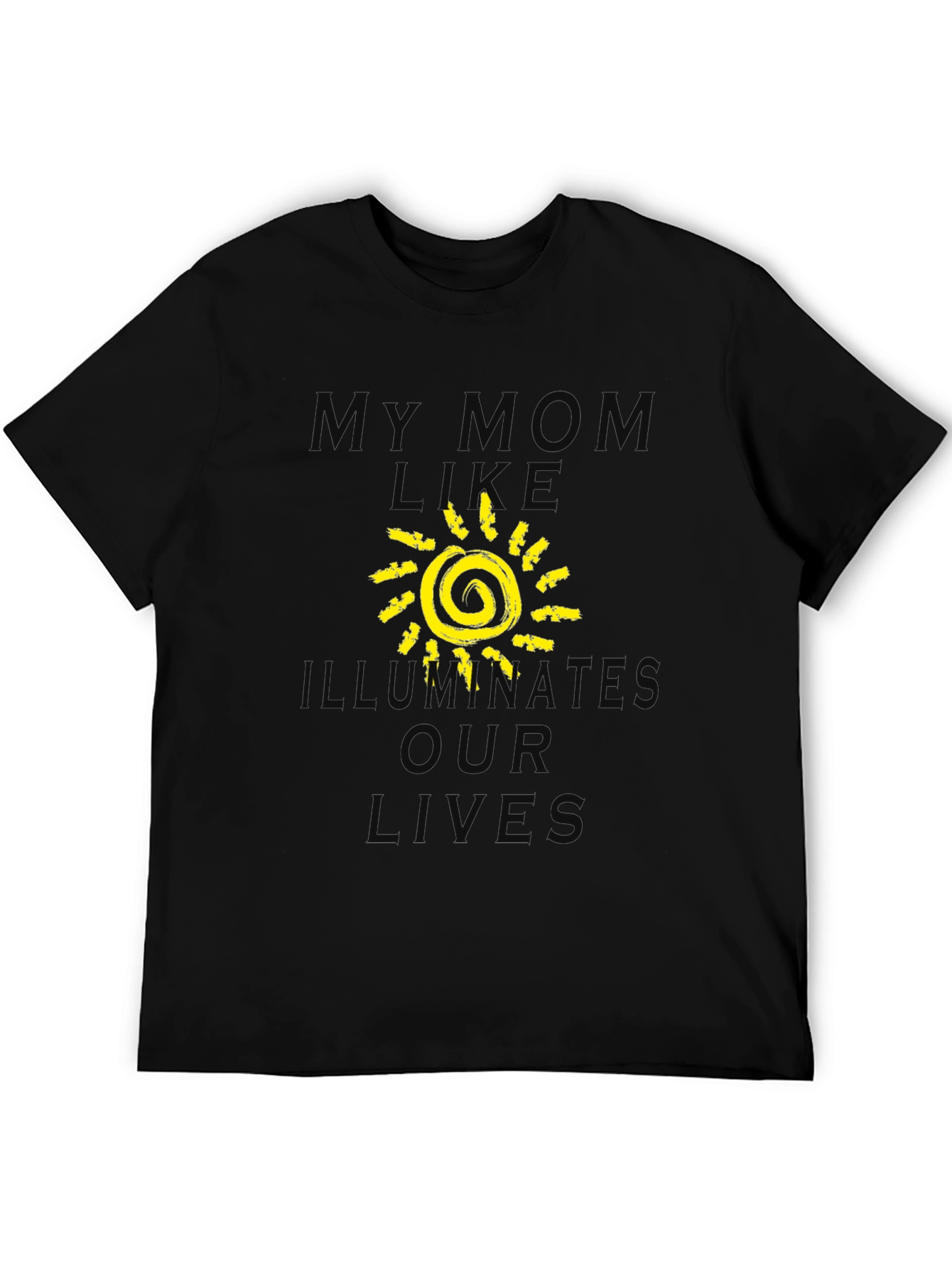 Black My Mom Illuminates Our Lives T-Shirt view 5