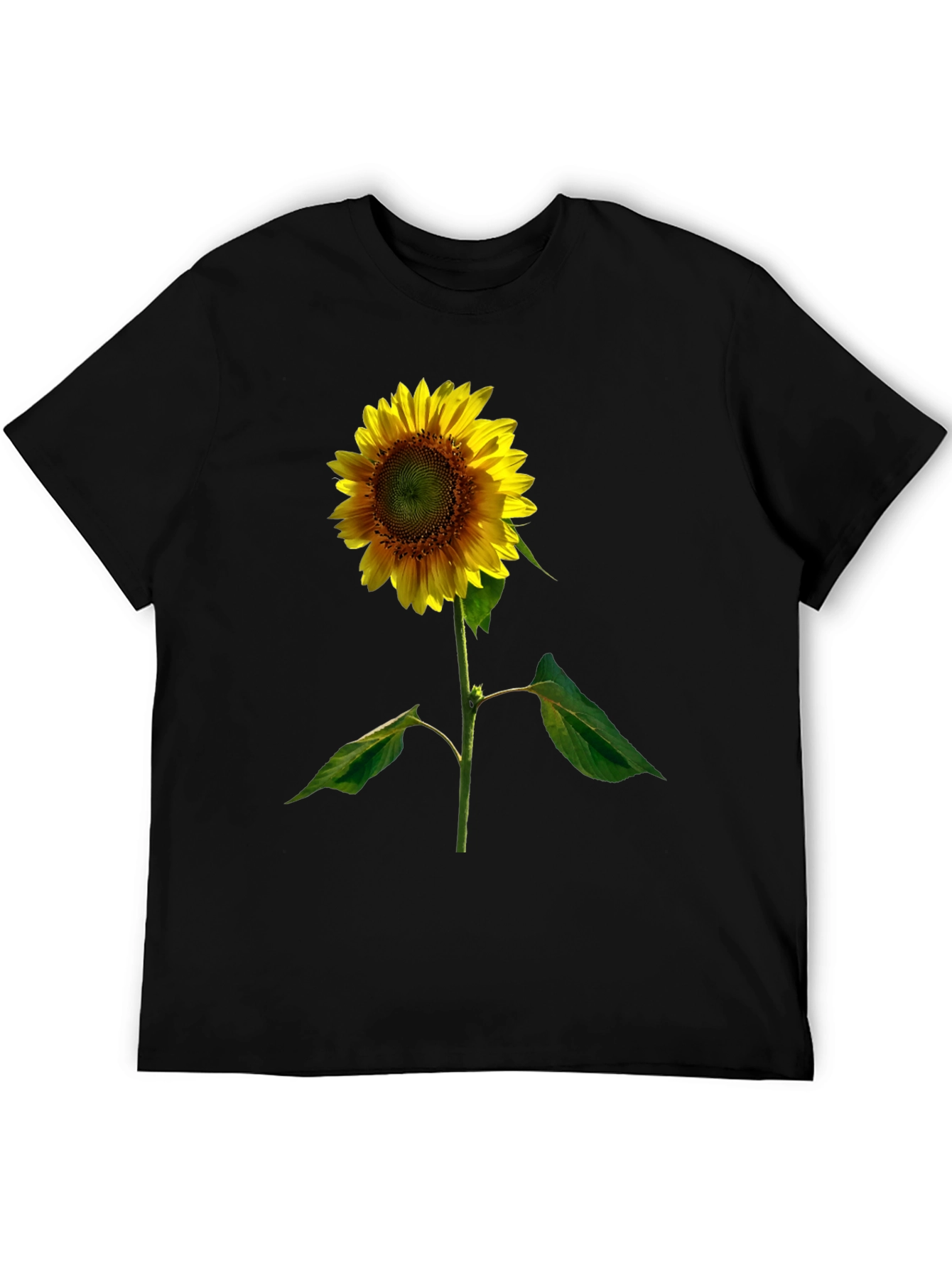 Black Sunflower Graphic Black Tee view 5