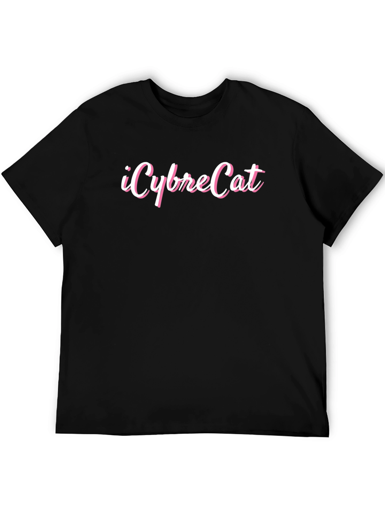 Black iCybreCat Black Graphic Tee - Stylish & Comfy! view 5