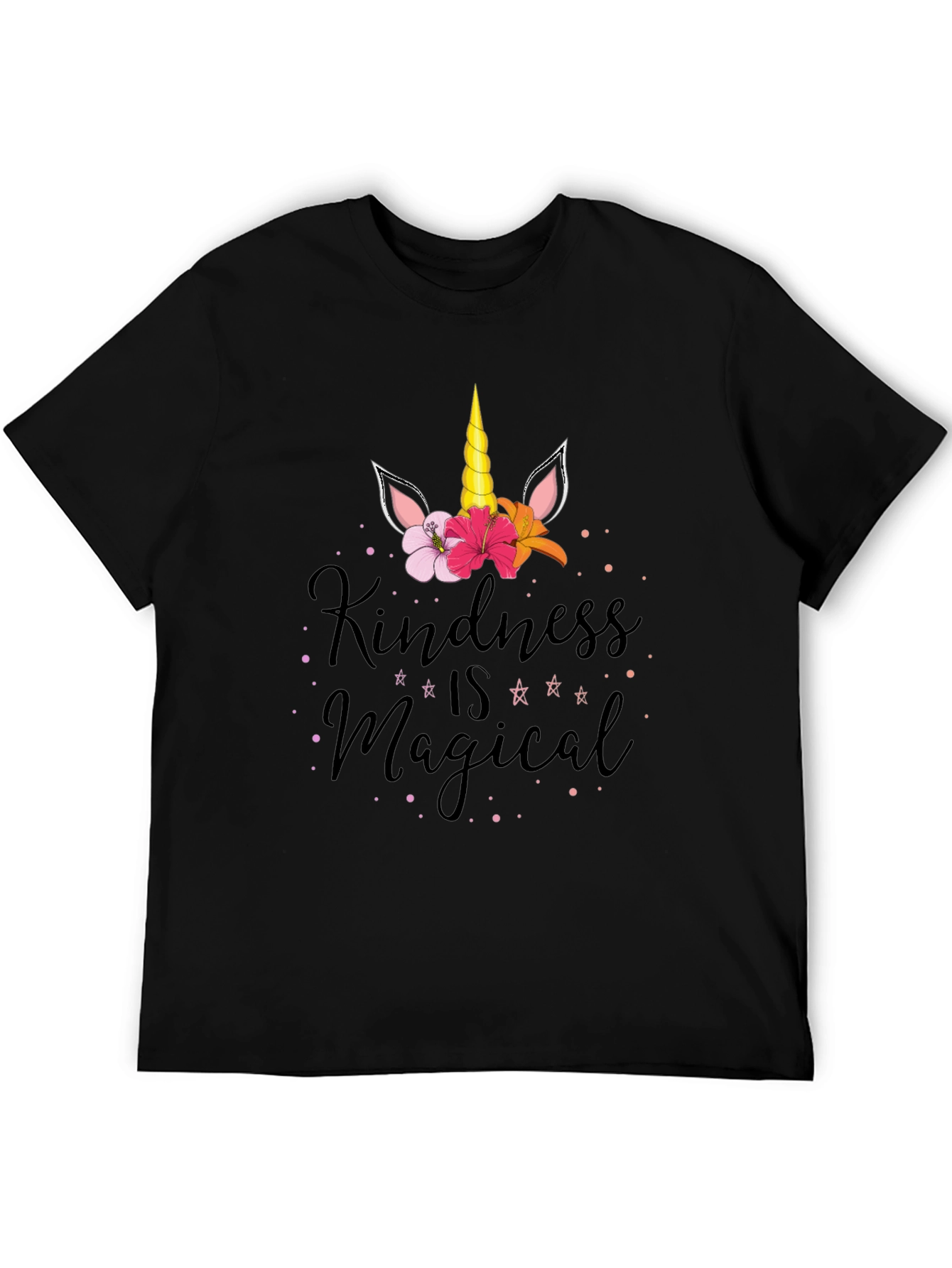 Black Kindness is Magical Unicorn T-Shirt view 5