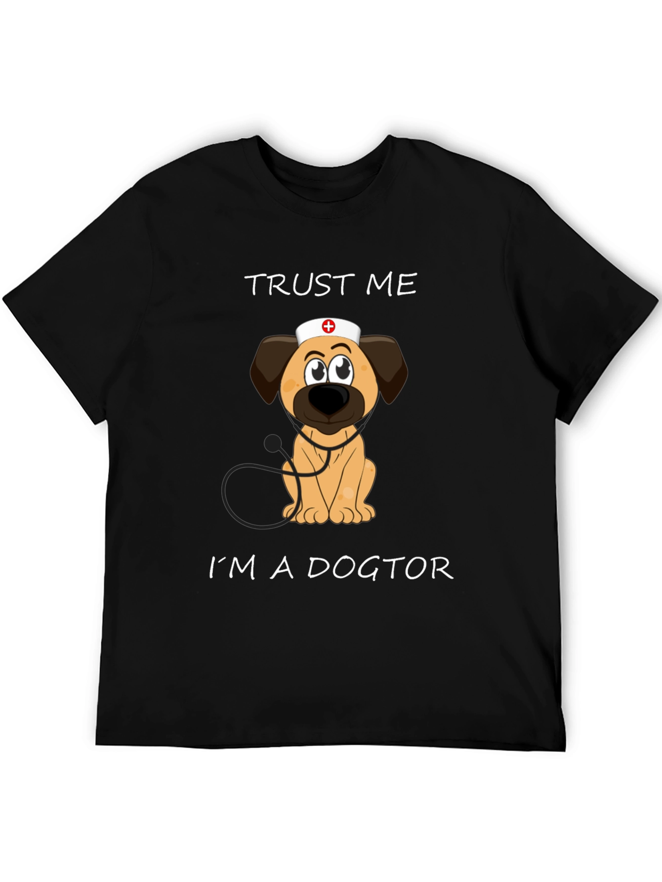 Black Trust Me I'm A Dogtor T-Shirt view 5