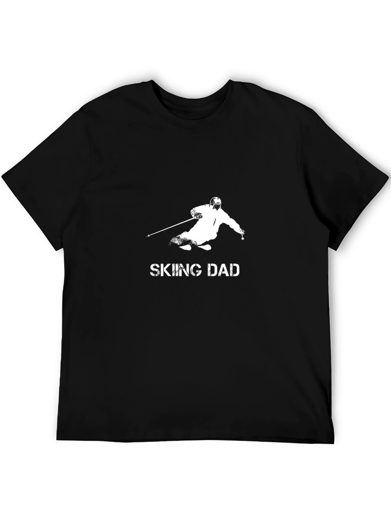 Black Skiing Dad T-Shirt - Black view 5