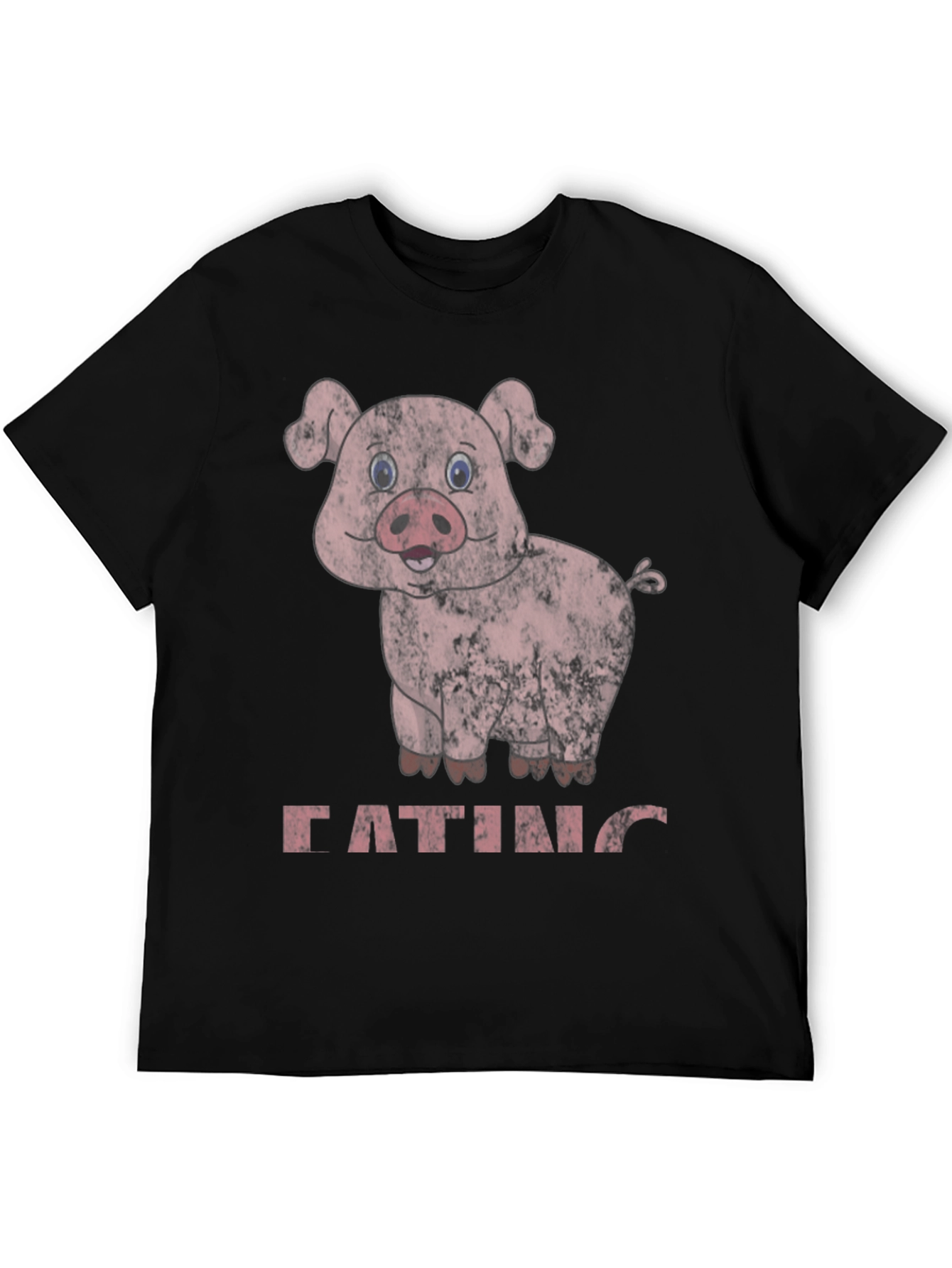 Black Eating Pig Graphic Tee - Unisex view 5
