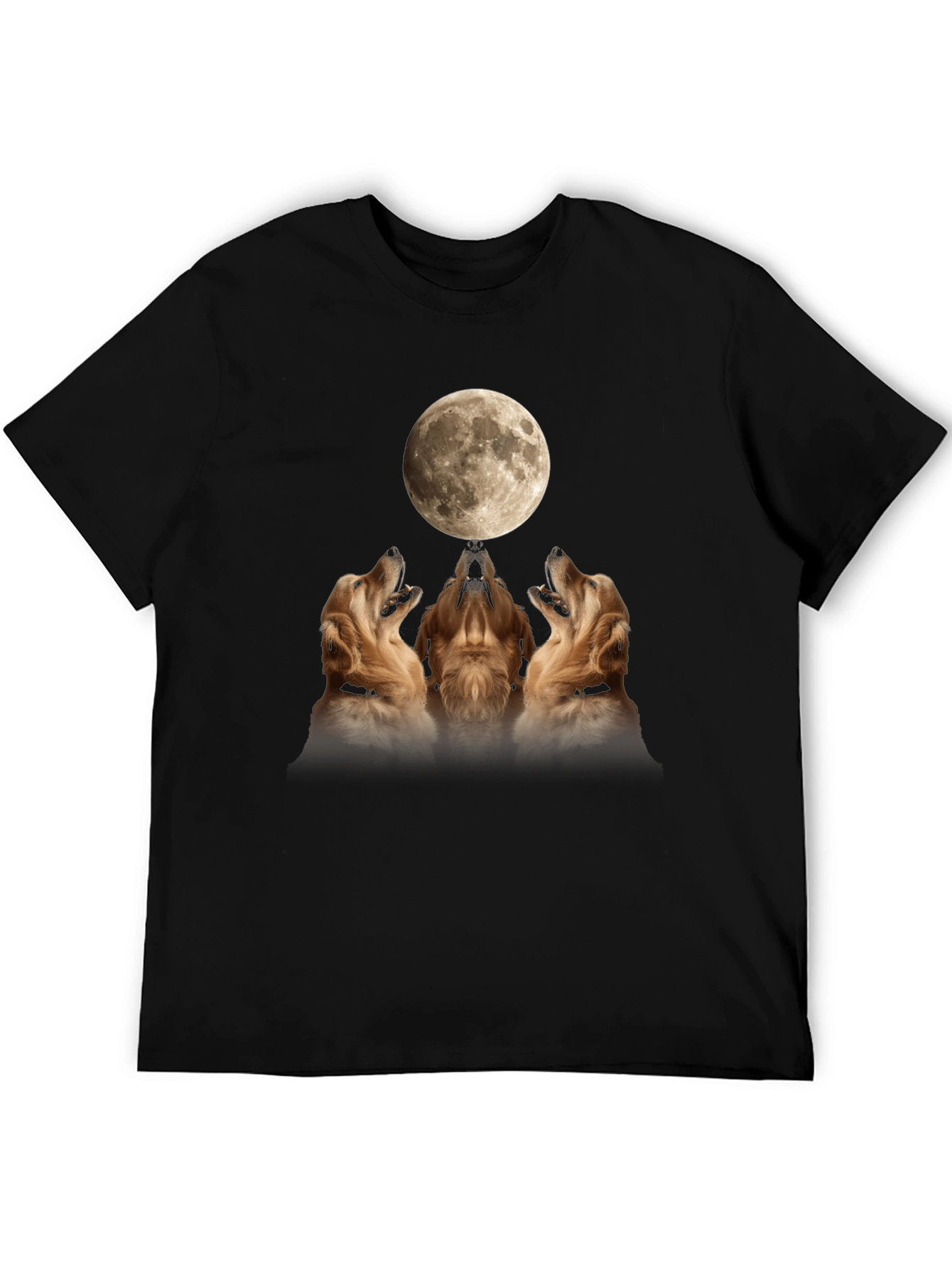 Golden Retriever Moon Howl Graphic T-Shirt - 5