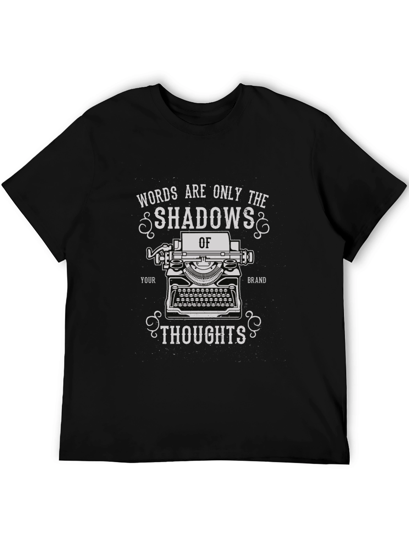 Black Shadows of Thoughts T-Shirt - Writer Inspiration view 5