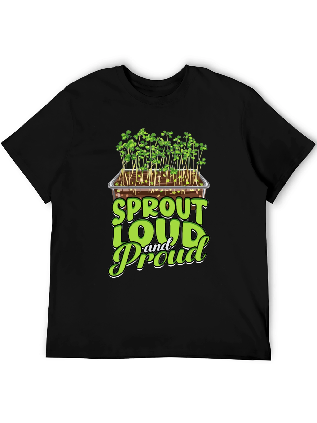 Black Sprout Loud and Proud Graphic T-Shirt view 5