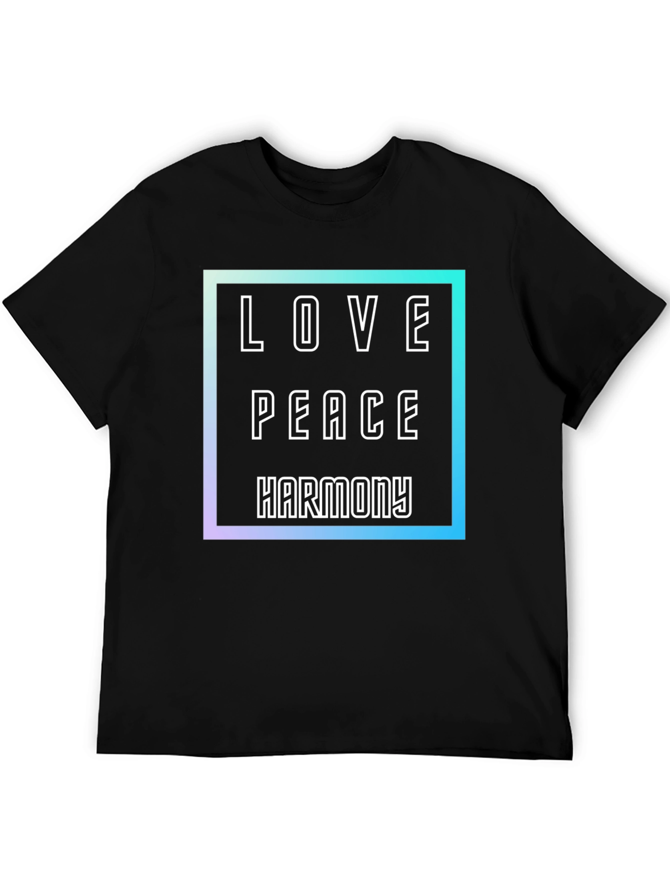 Black Love Peace Harmony Graphic T-Shirt - Stylish and Comfortable view 5