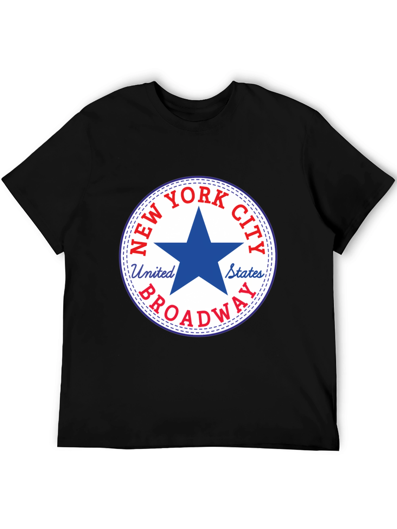 Black New York City Broadway Star Graphic T-Shirt view 5