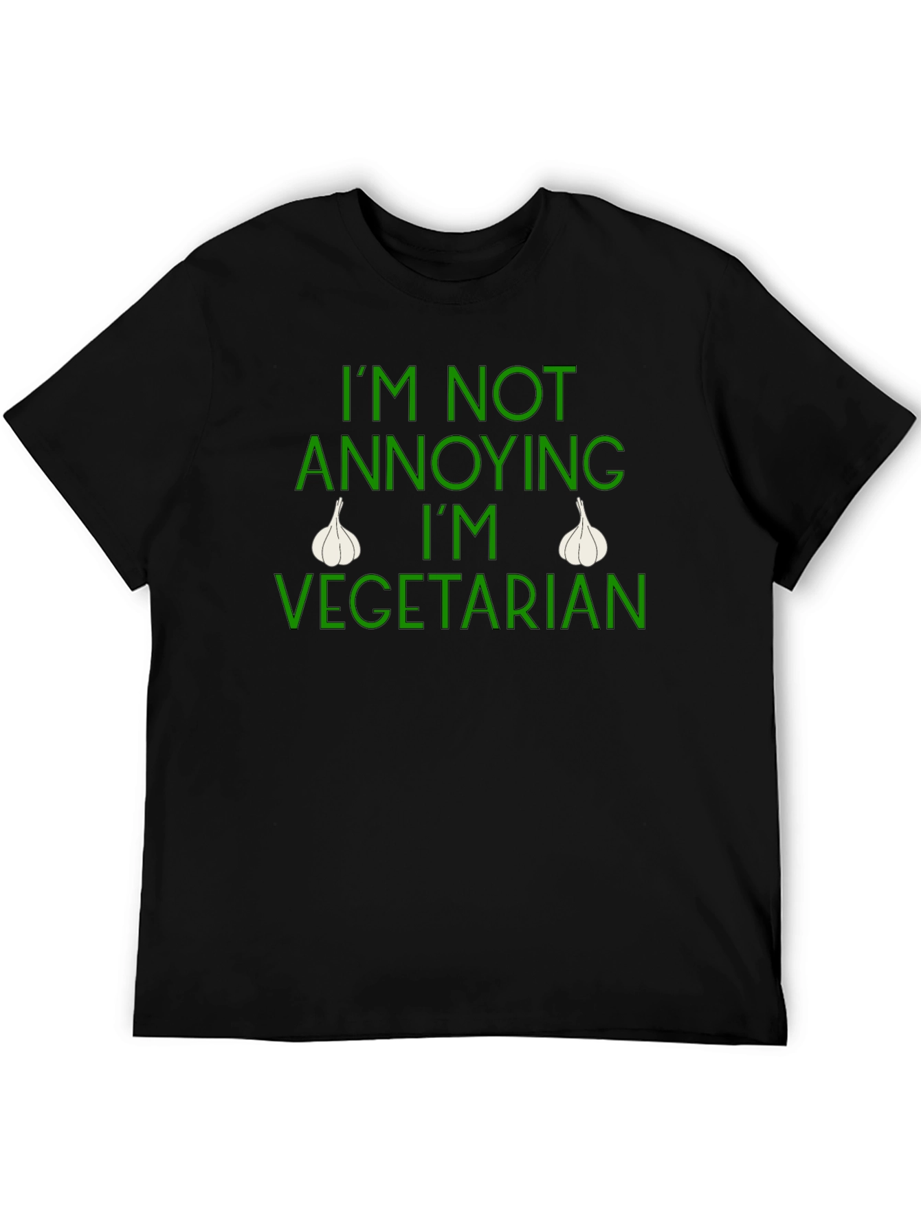 Black Funny Vegetarian T-Shirt view 5