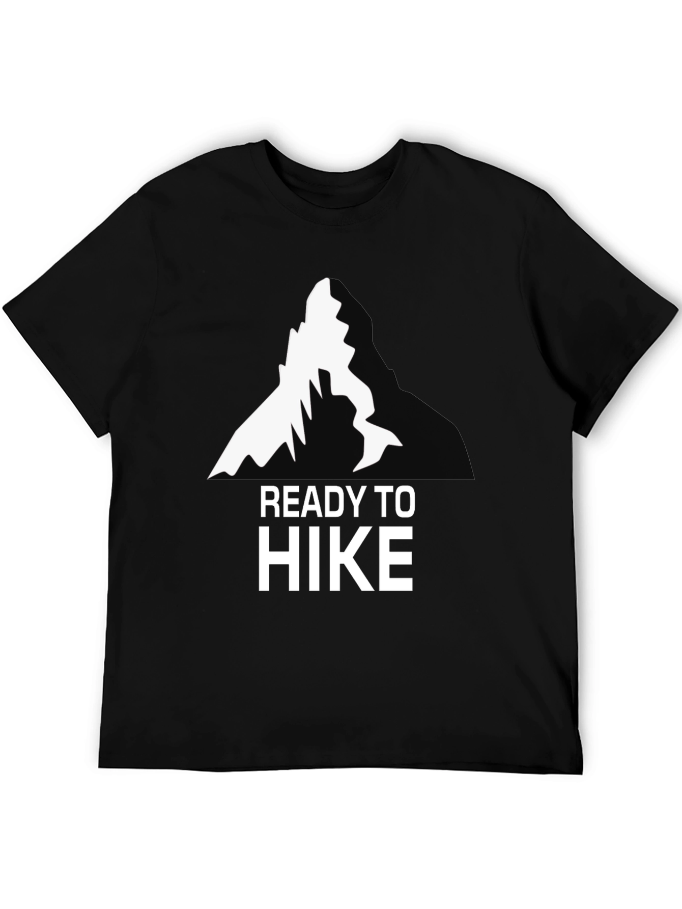 Black Ready To Hike T-Shirt - Mountain Design view 5