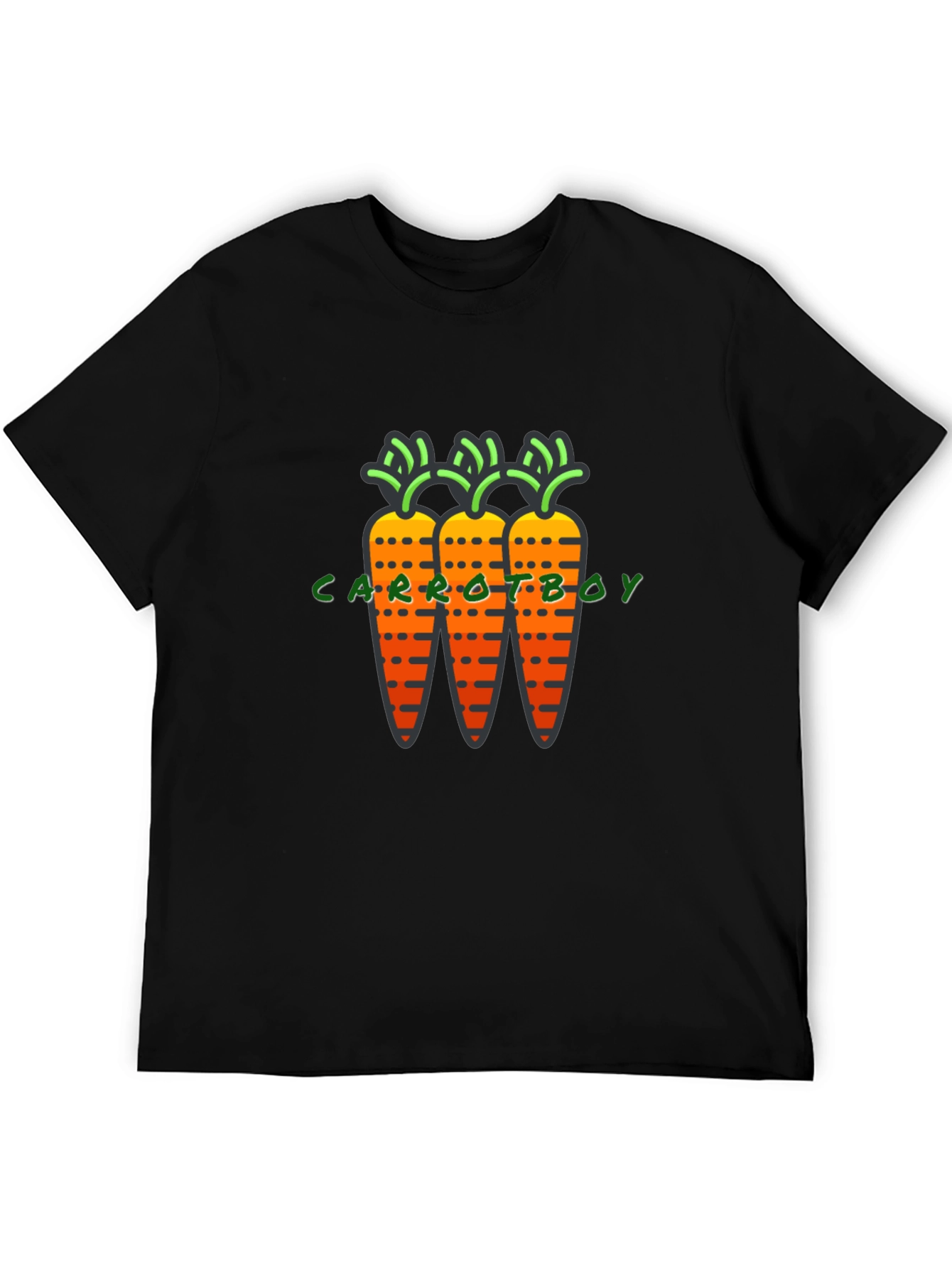 Black Carrot Boy Graphic T-Shirt - Quirky & Fun view 5