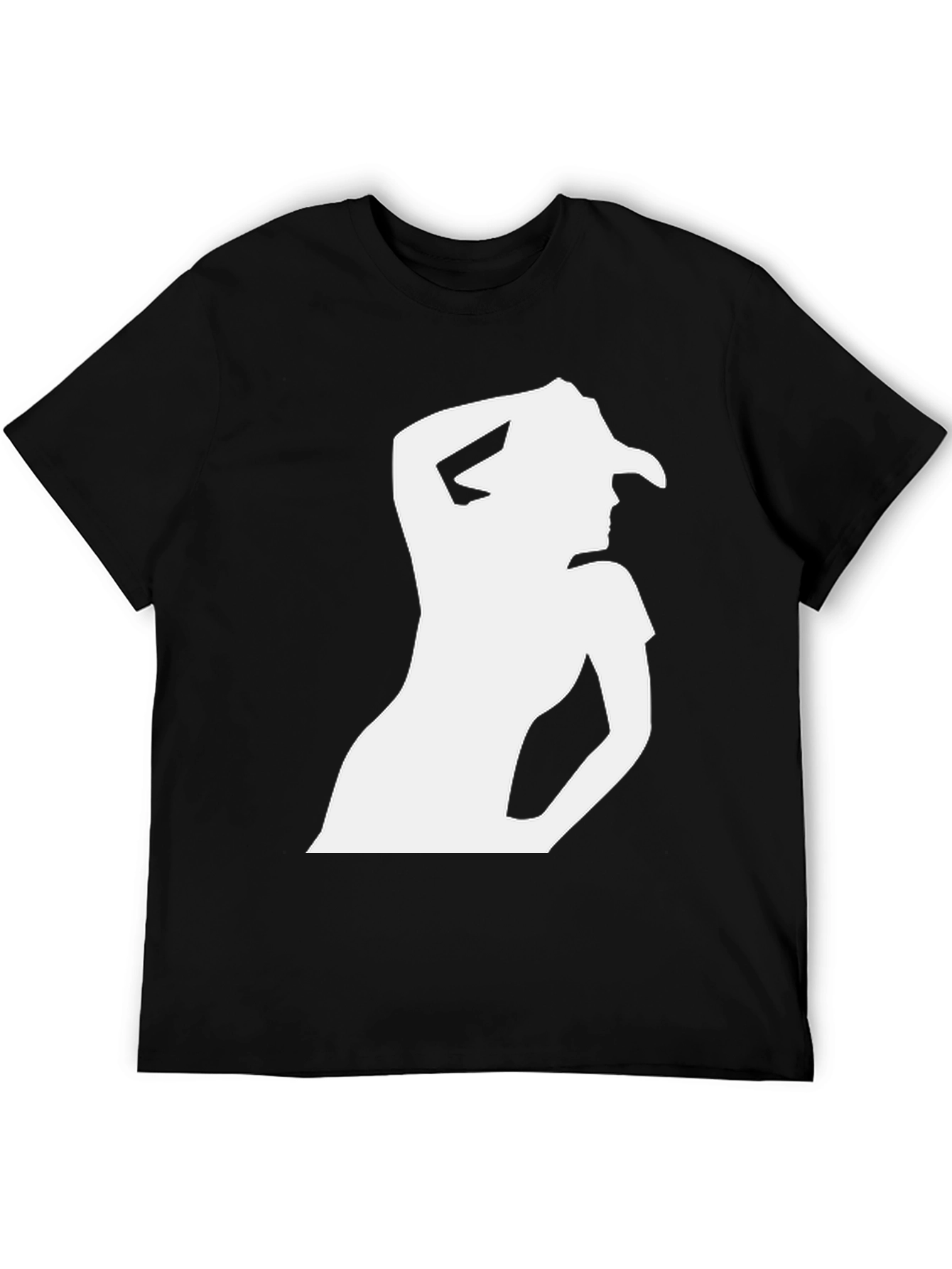 Black Cowgirl Silhouette Graphic Tee - Black view 5