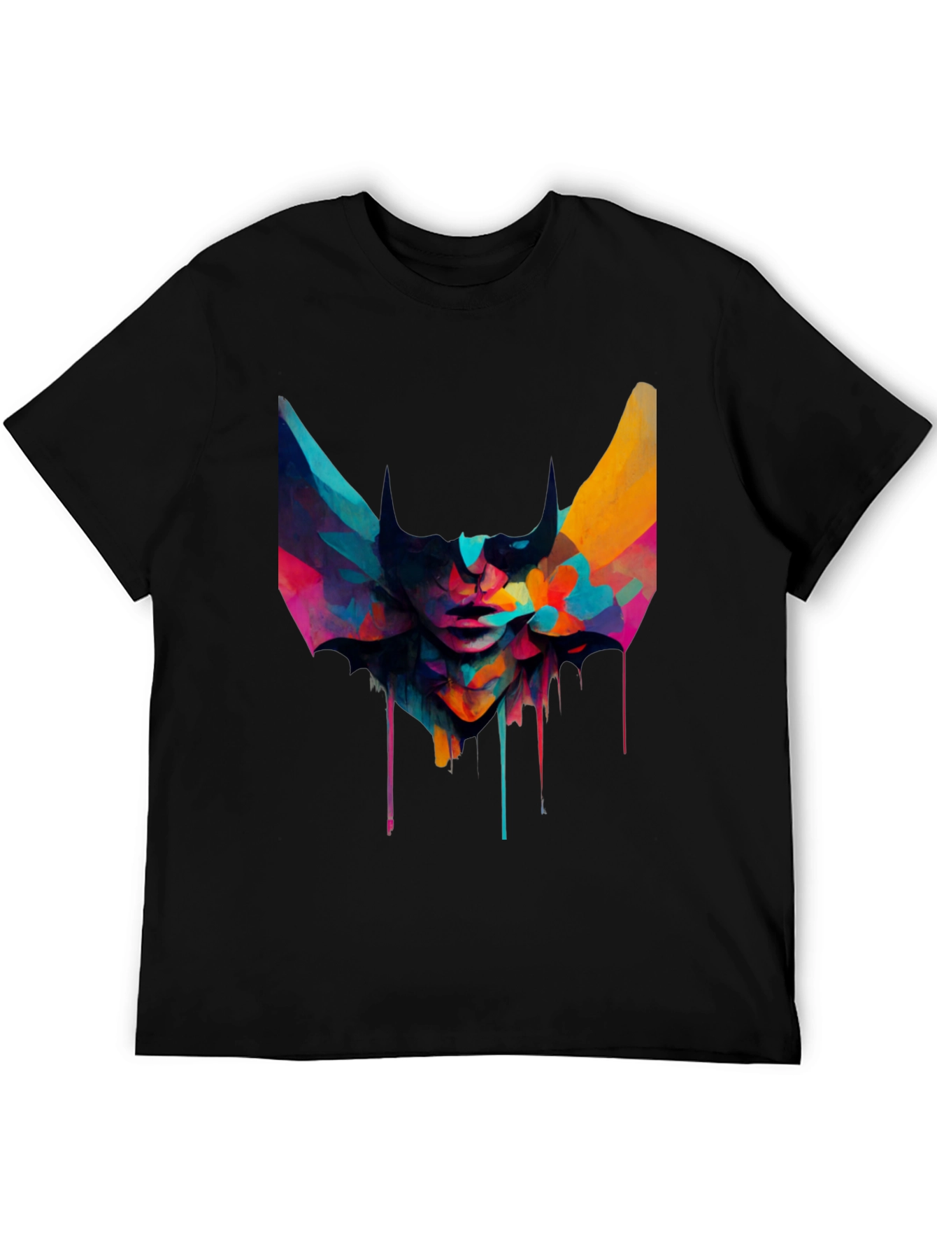 Black Abstract Art Graphic Tee - Modern Unisex T-Shirt view 5