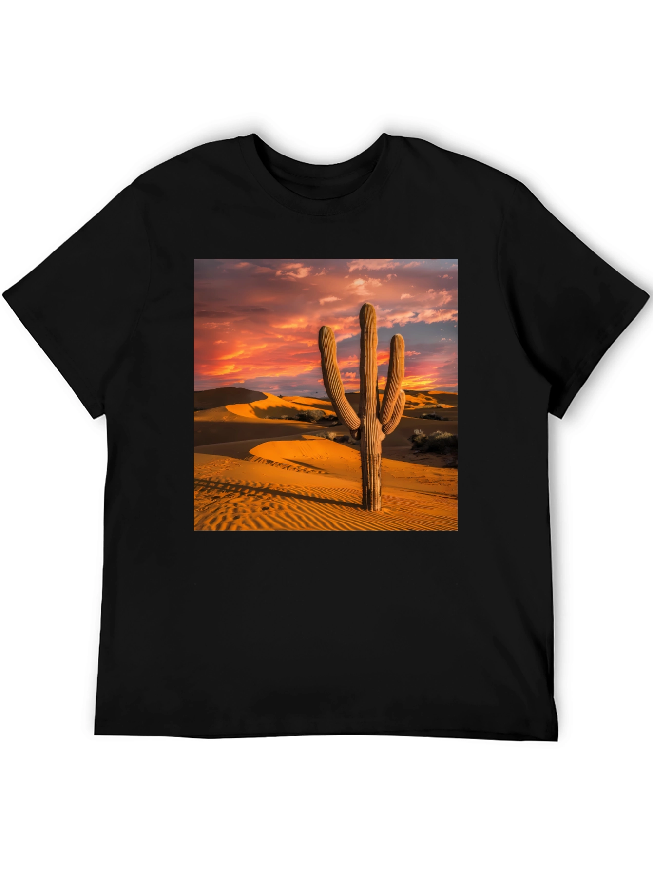 Black Cactus Sunset Tee - Desert Vibes view 5