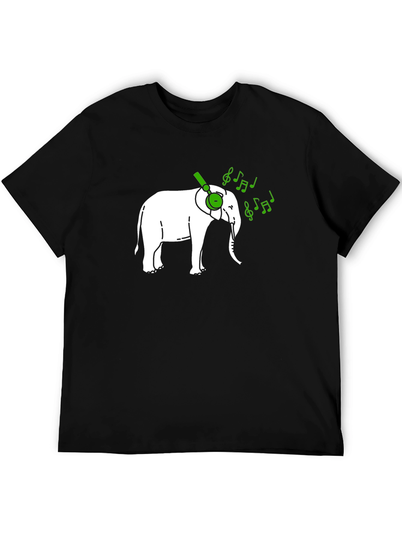 Black Musical Elephant T-Shirt - Hear the Beat! view 5