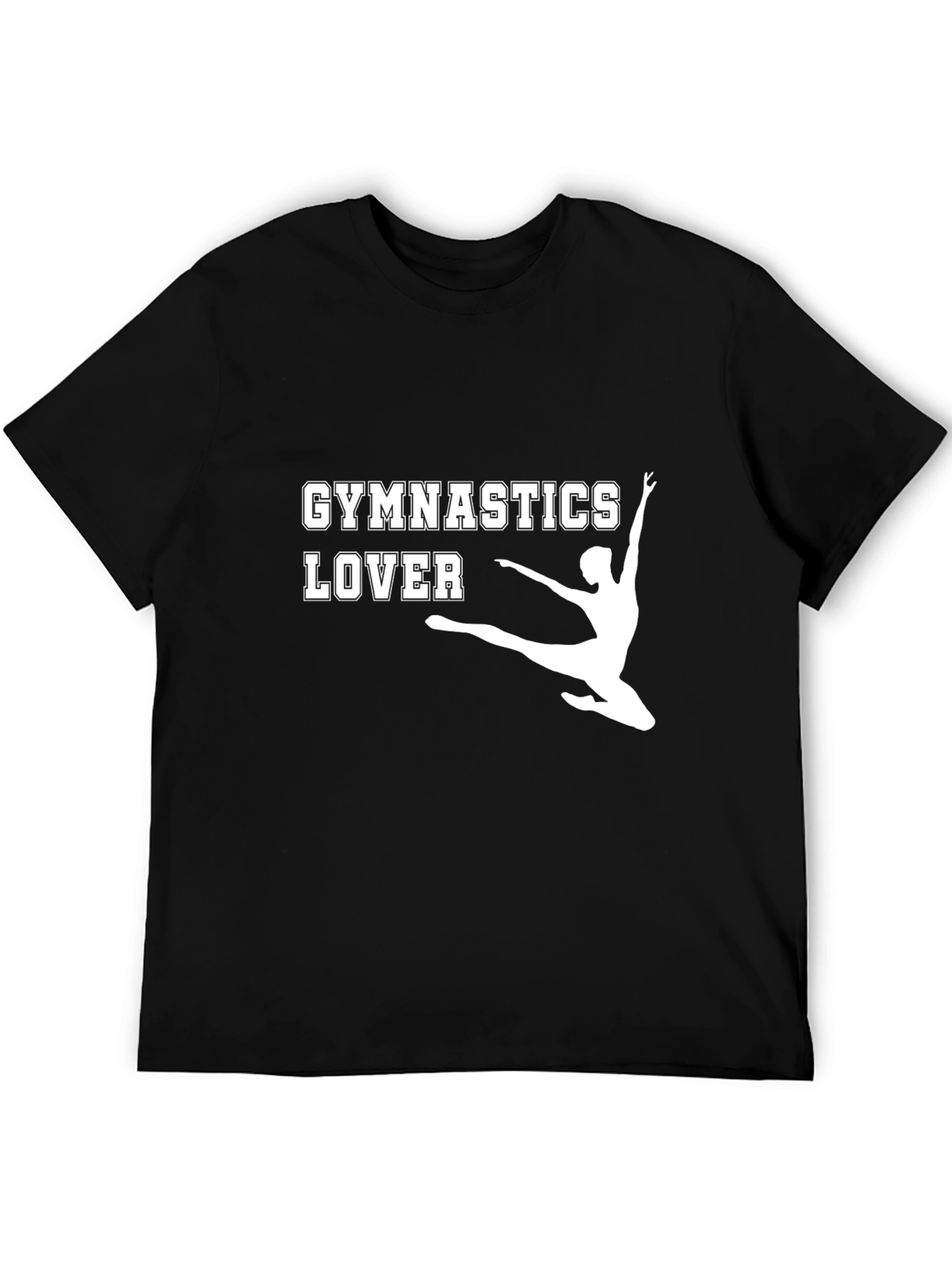 Black Gymnastics Lover T-Shirt - Black view 5