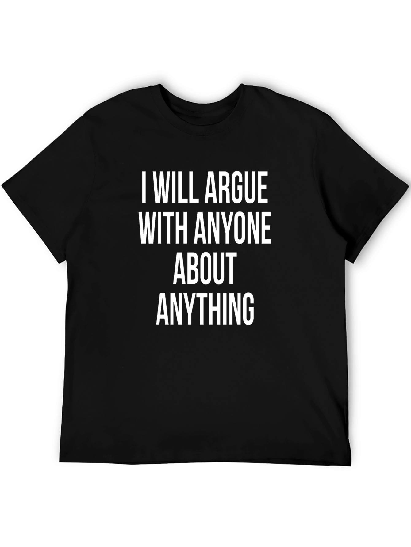 Black Funny Arguing T-Shirt view 5