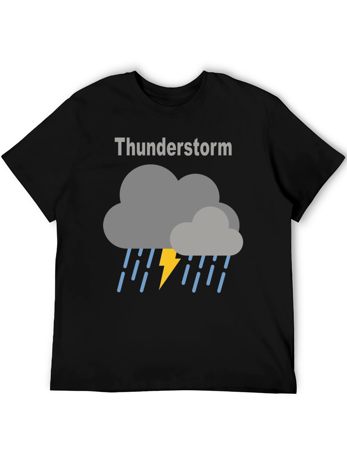 Black Thunderstorm Graphic T-Shirt - Weather Tee view 5