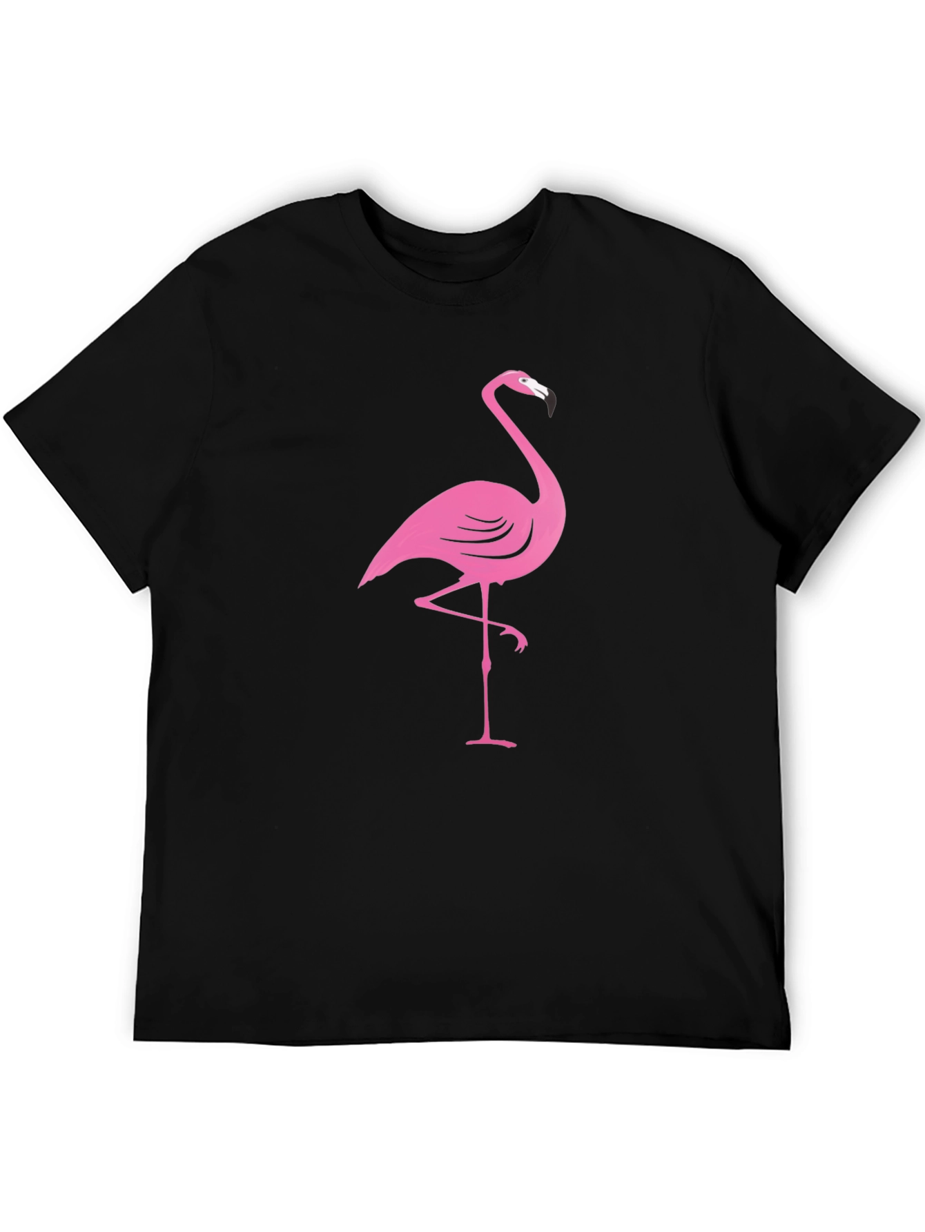 Black Pink Flamingo Black T-Shirt view 5