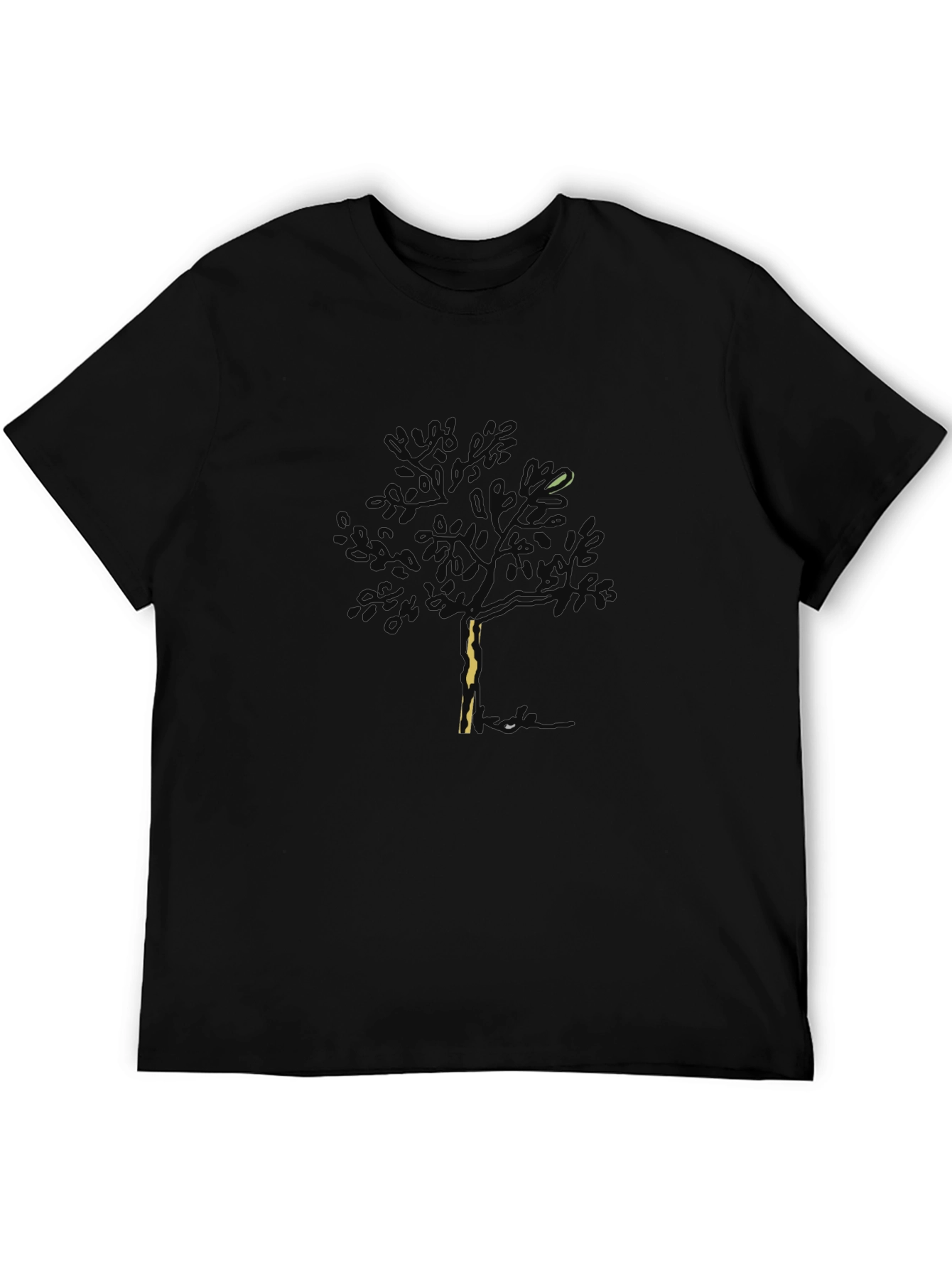 Men's Tree Graphic Black T-Shirt - 5