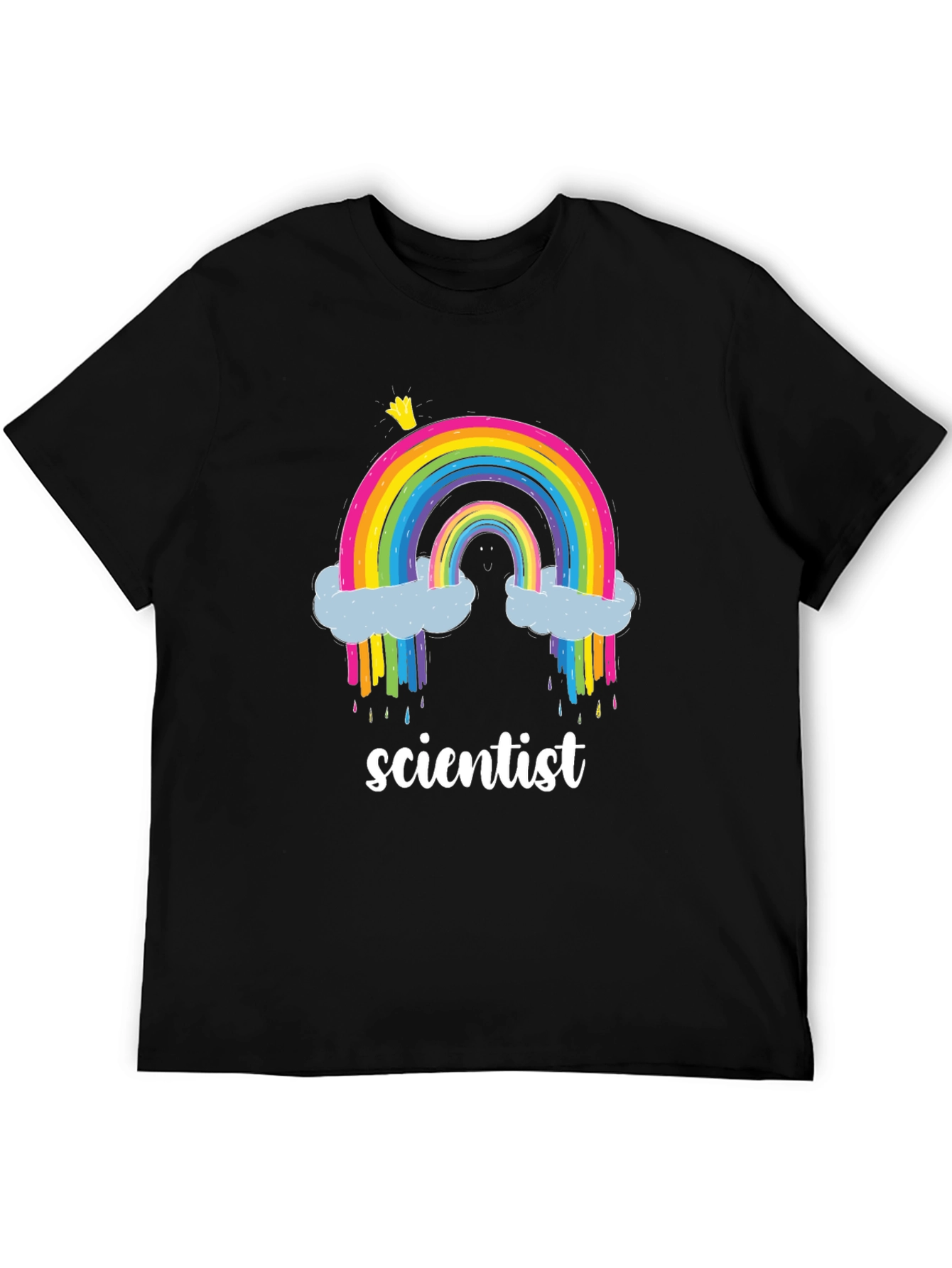 Black Scientist Rainbow Graphic T-Shirt view 5