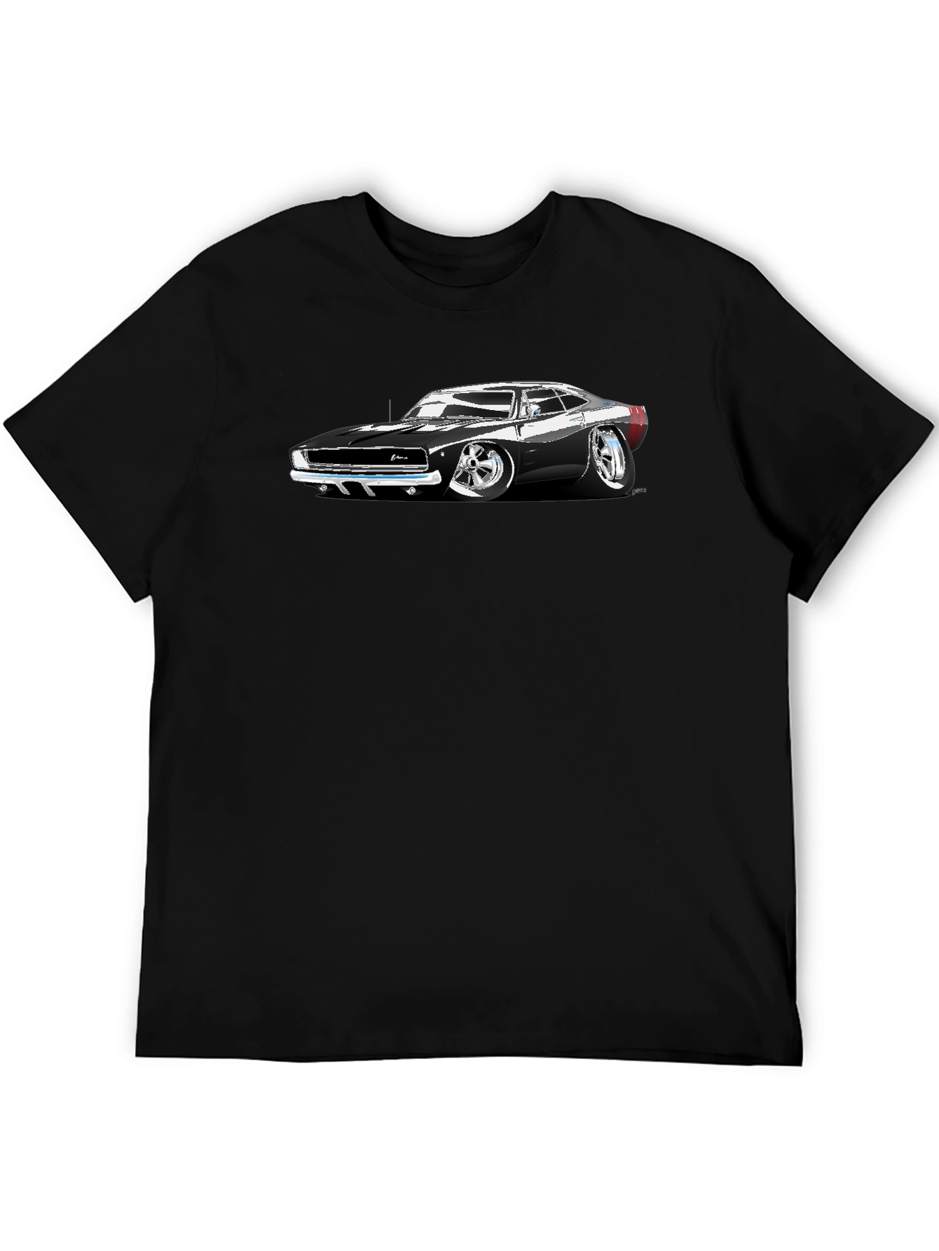 Black Classic Car Graphic T-Shirt - Black view 5