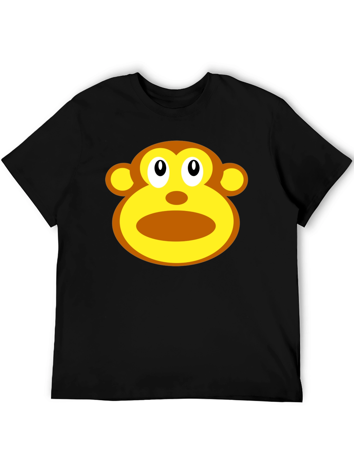 Black Monkey Face Graphic T-Shirt - Unisex Black Tee view 5