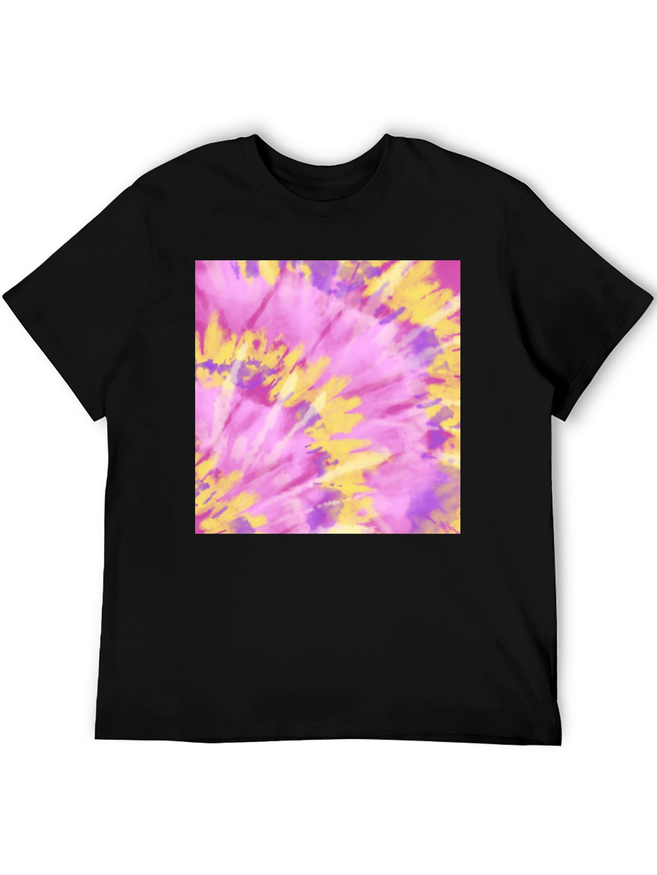 Black Tie-Dye Graphic Tee - Soft & Stylish view 5