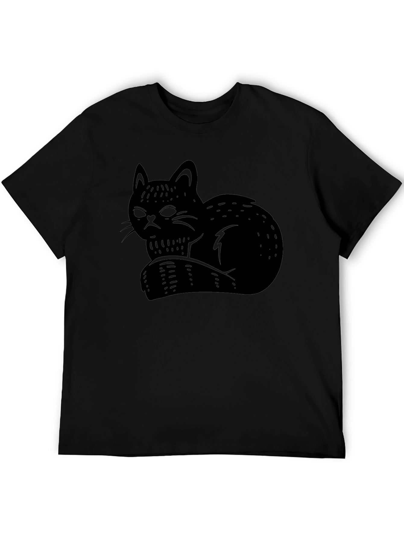 Black Black Cat Graphic Tee - Stylish Comfort view 5