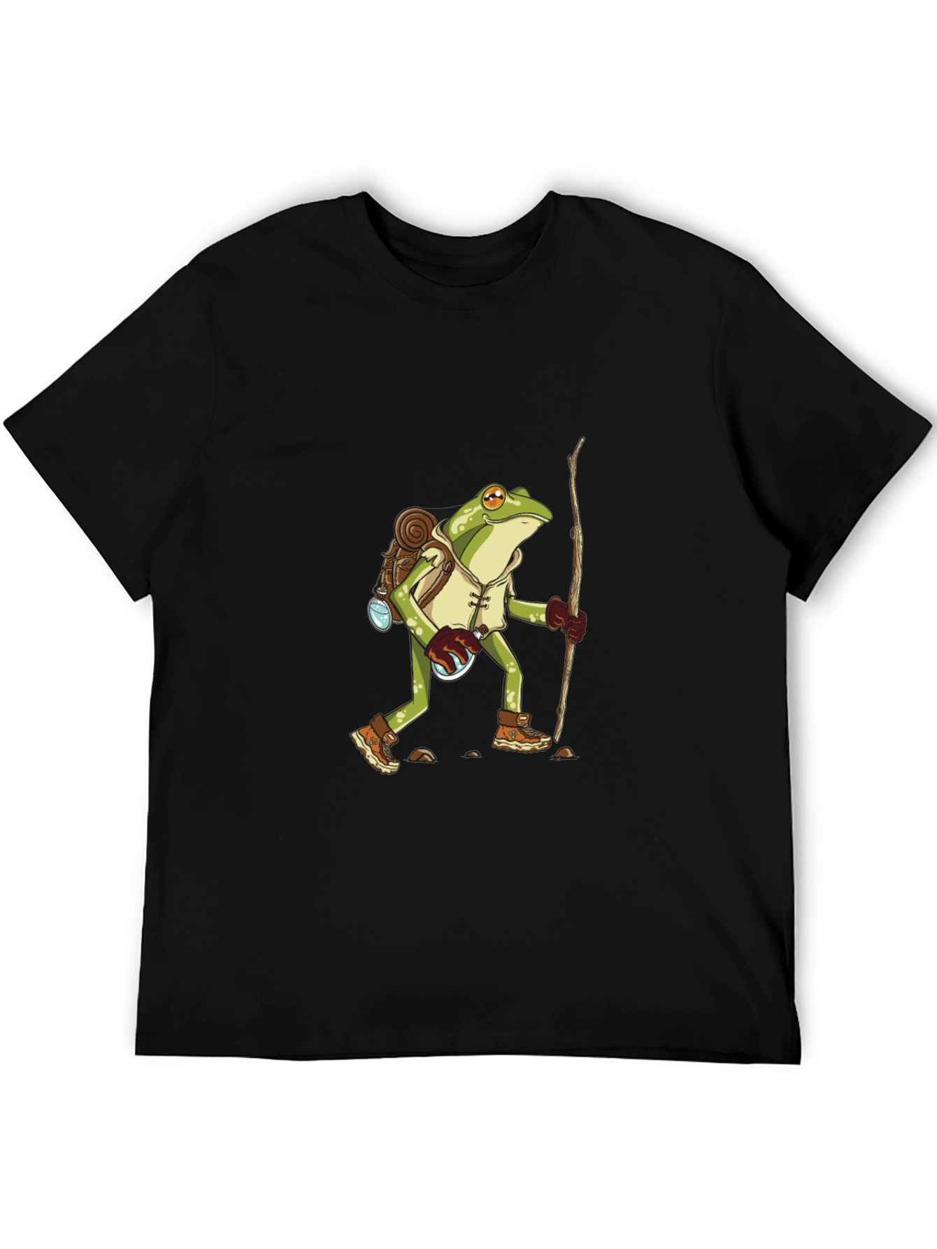Black Frog Hiker T-Shirt - Nature Adventure Tee view 5