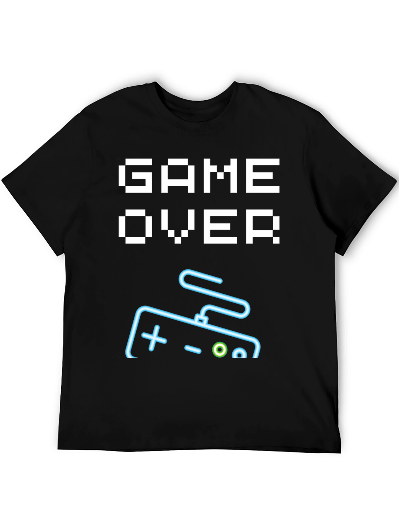 Black Game Over Controller Graphic Tee - Retro Gamer Style view 5
