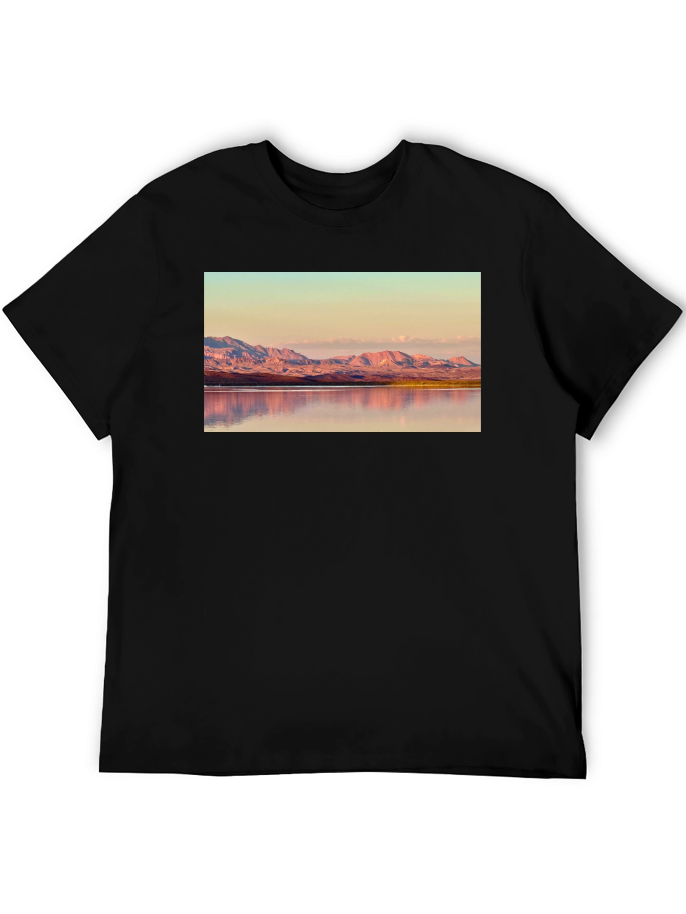 Black Mountain Lake Graphic T-Shirt view 5